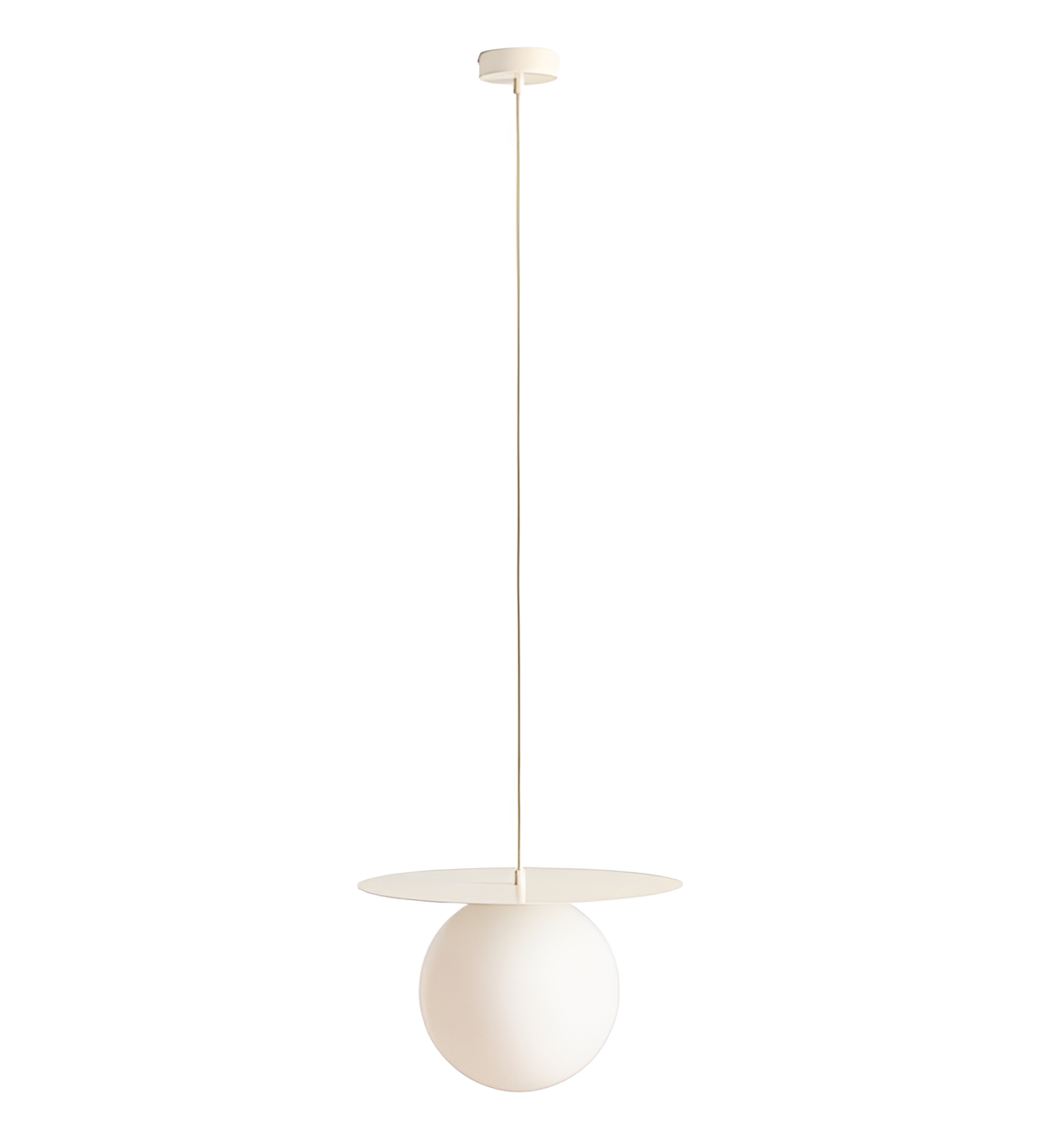 Lampa wisząca LOOP kremowy – plecionka i szkło