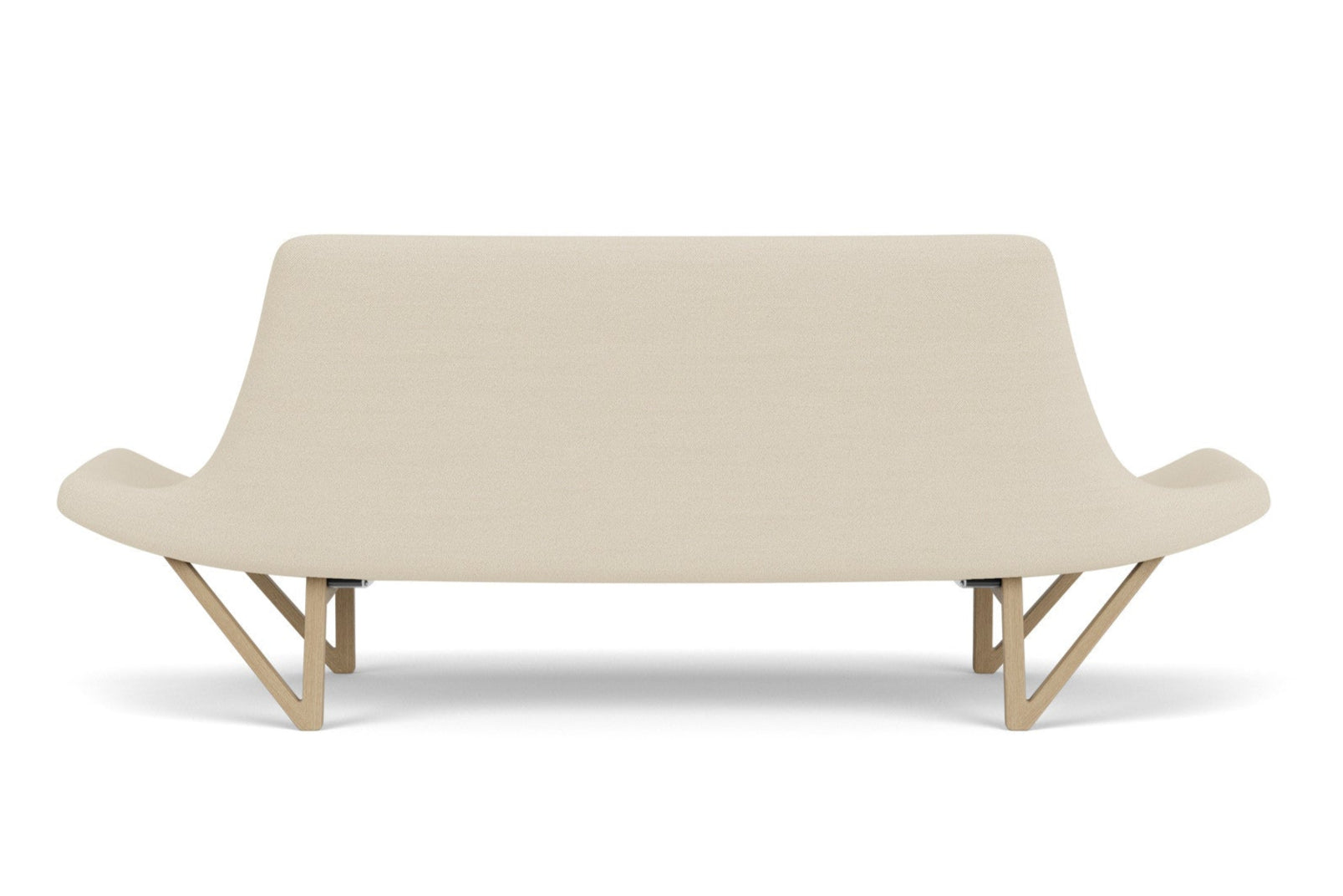 Sofa PAGODE crème met eiken basis