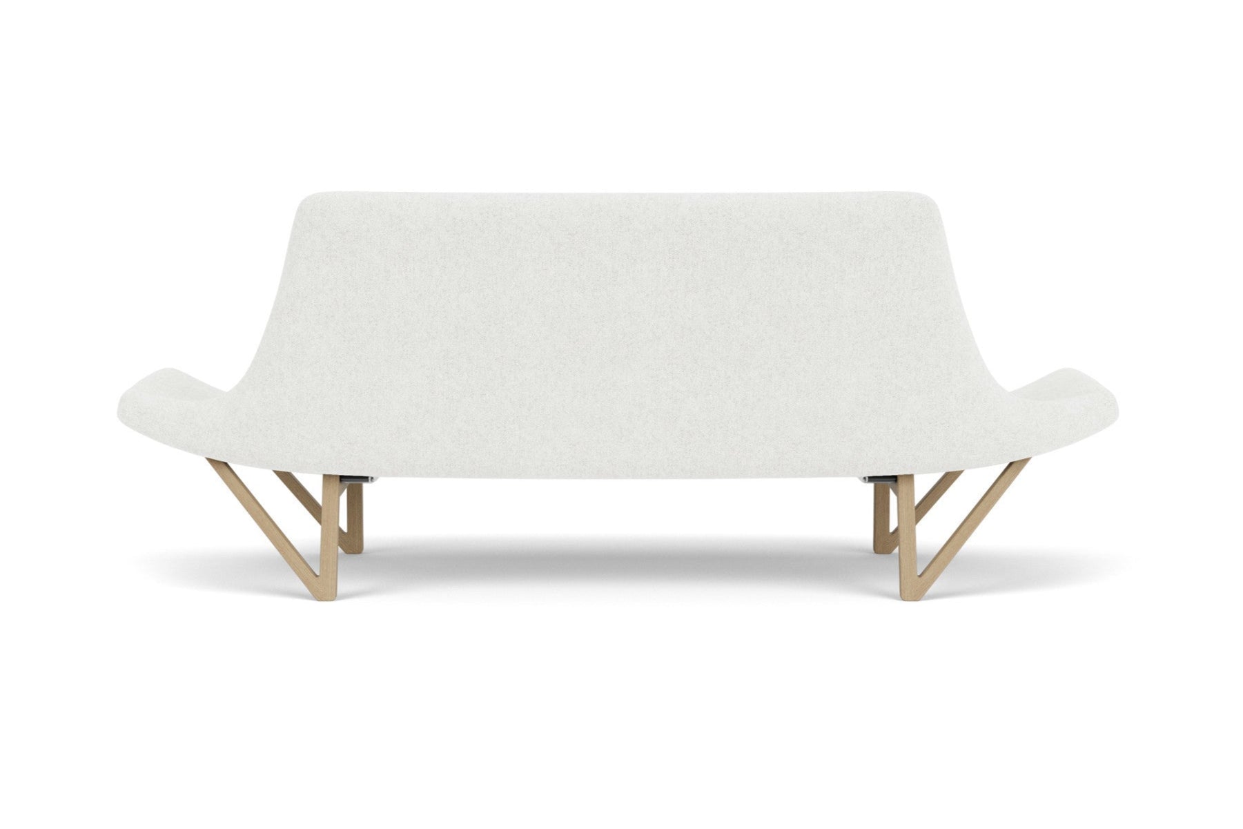 Sofa PAGODE lichtgrijs met eiken basis