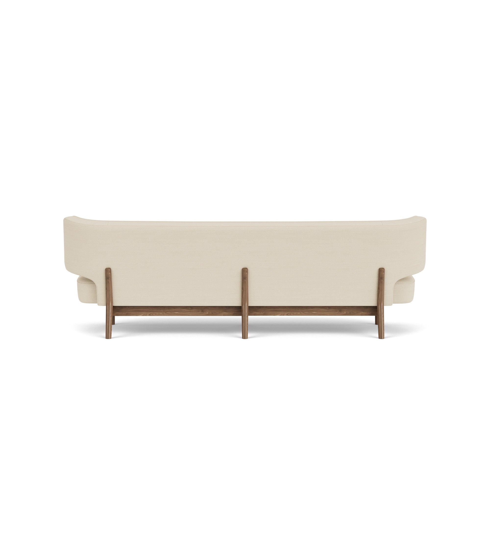 Sofa 3-zits RADIOHUS beige met notenhouten basis