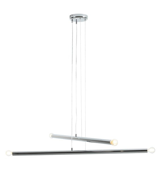 Chrome tube hanging lamp