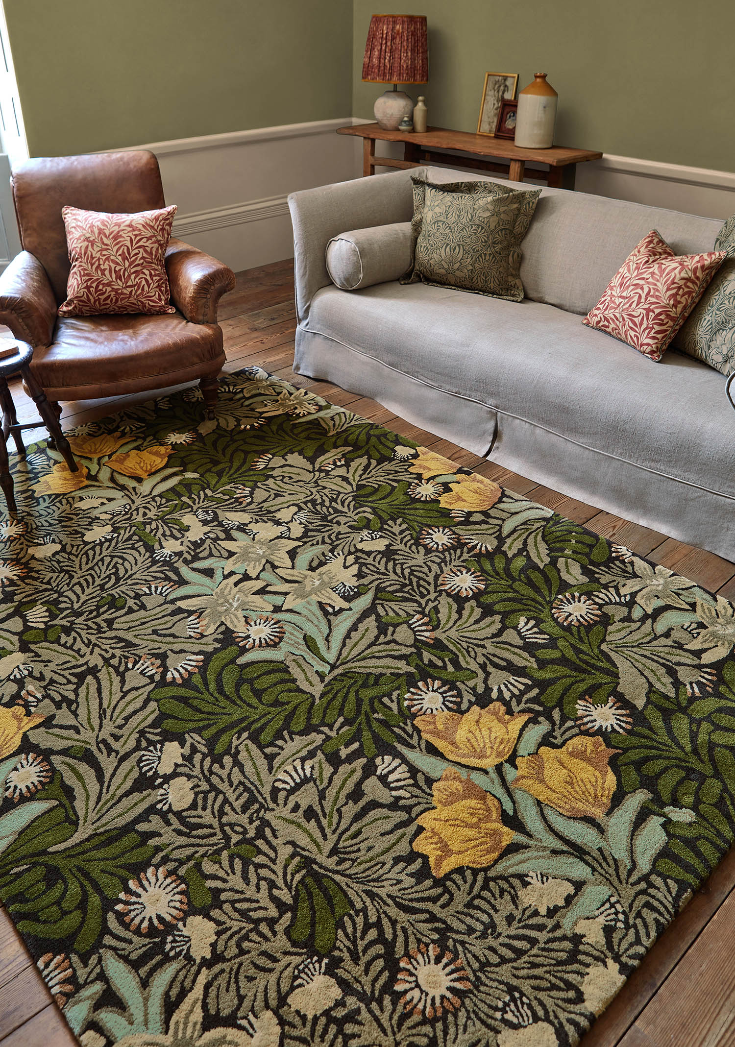 Carpet Morew - Bower Twining Vine Zielony