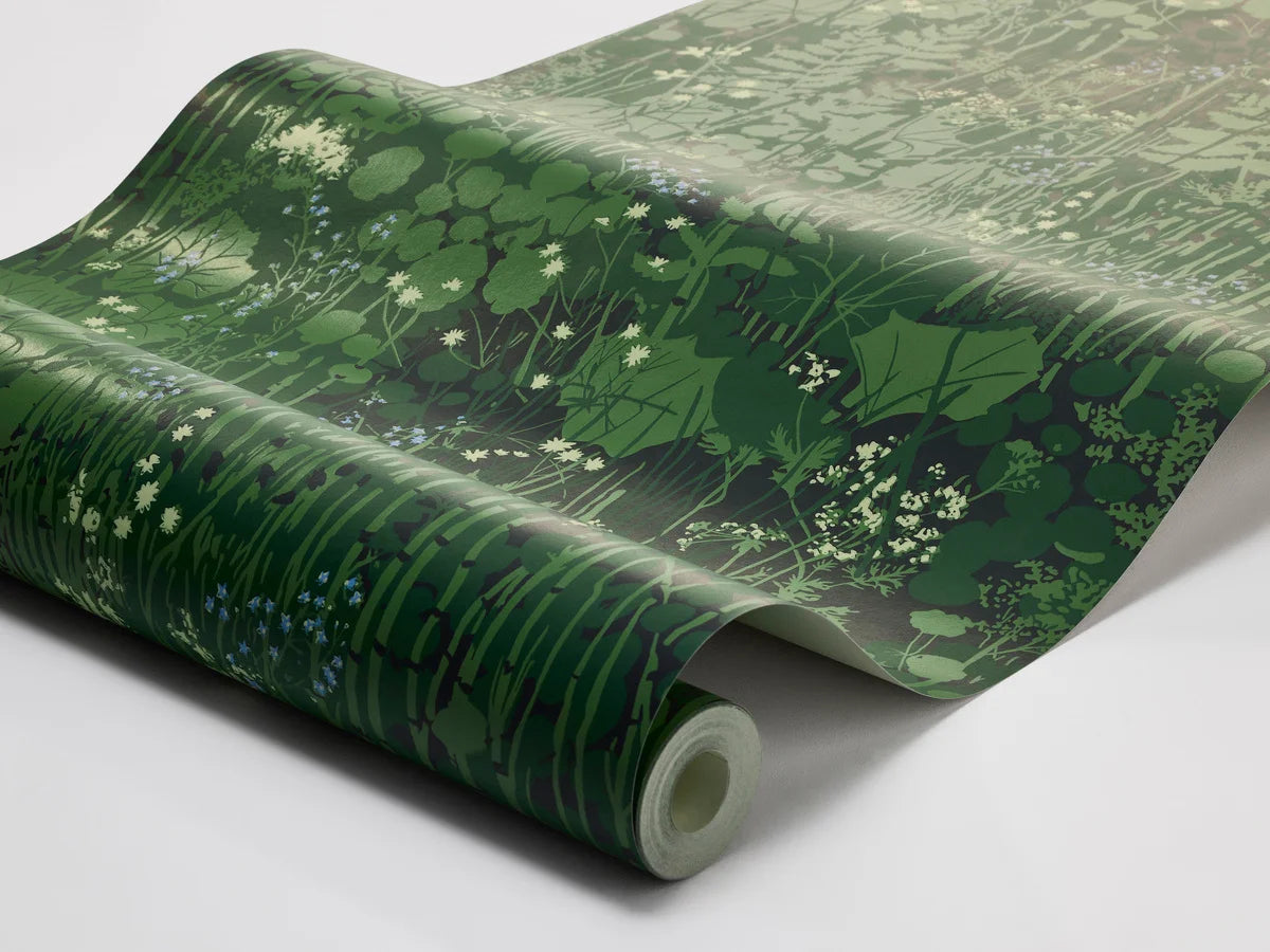 Green Leaf Pattern Wallpaper DIKESREN