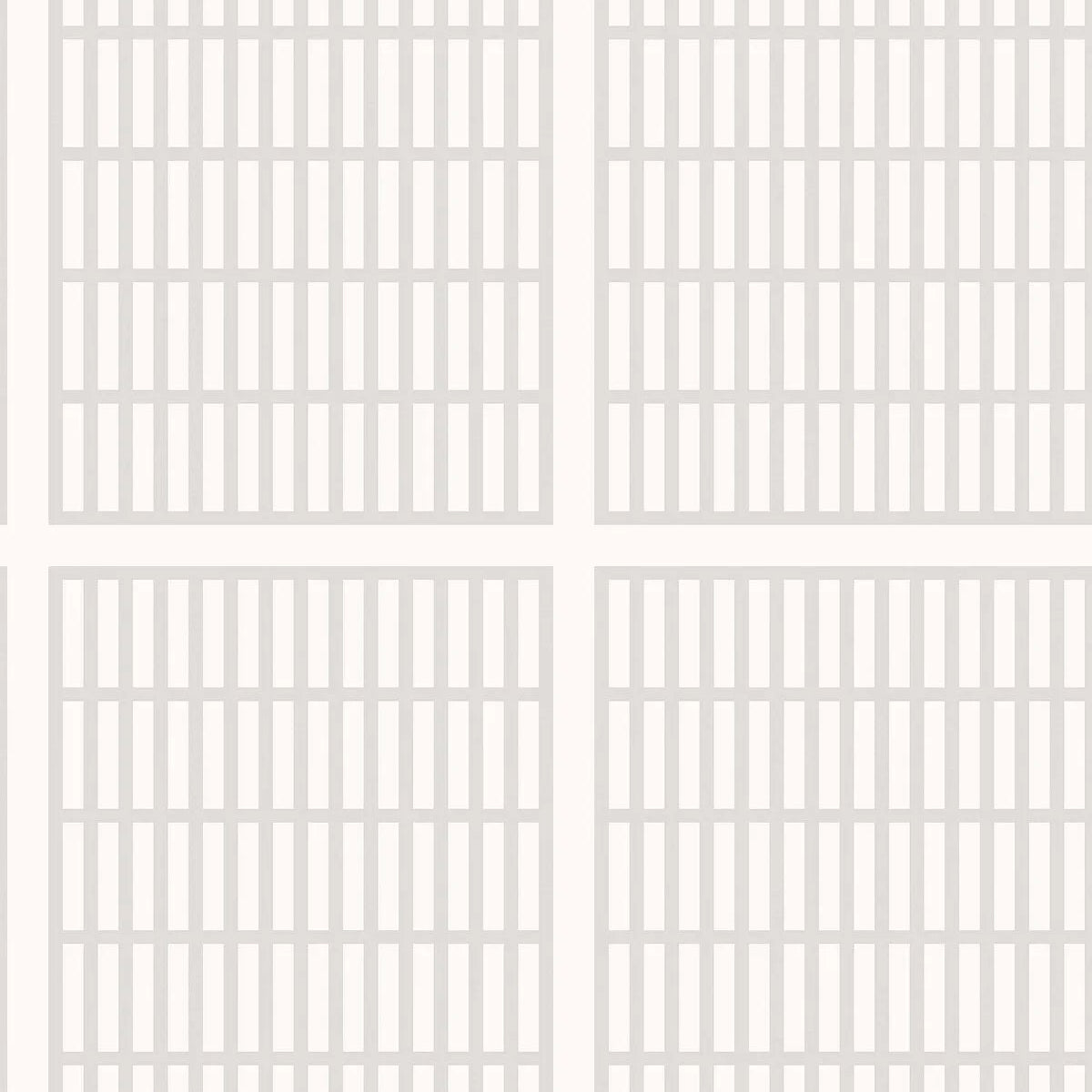 ALVAR AALTO 14/6 White and Gray Geometric Pattern Wallpaper