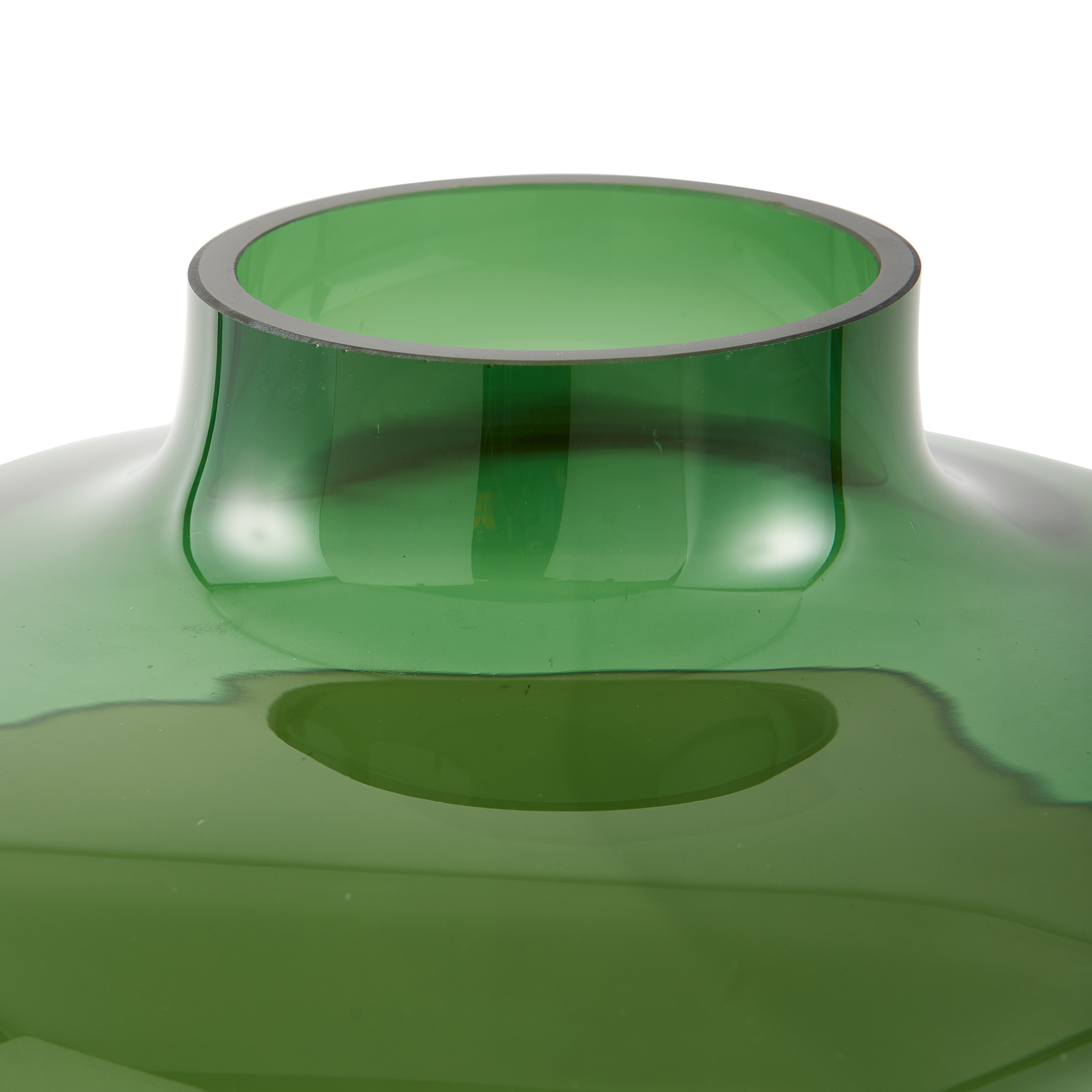 Wazon szklany FORMY różowy z zielonym