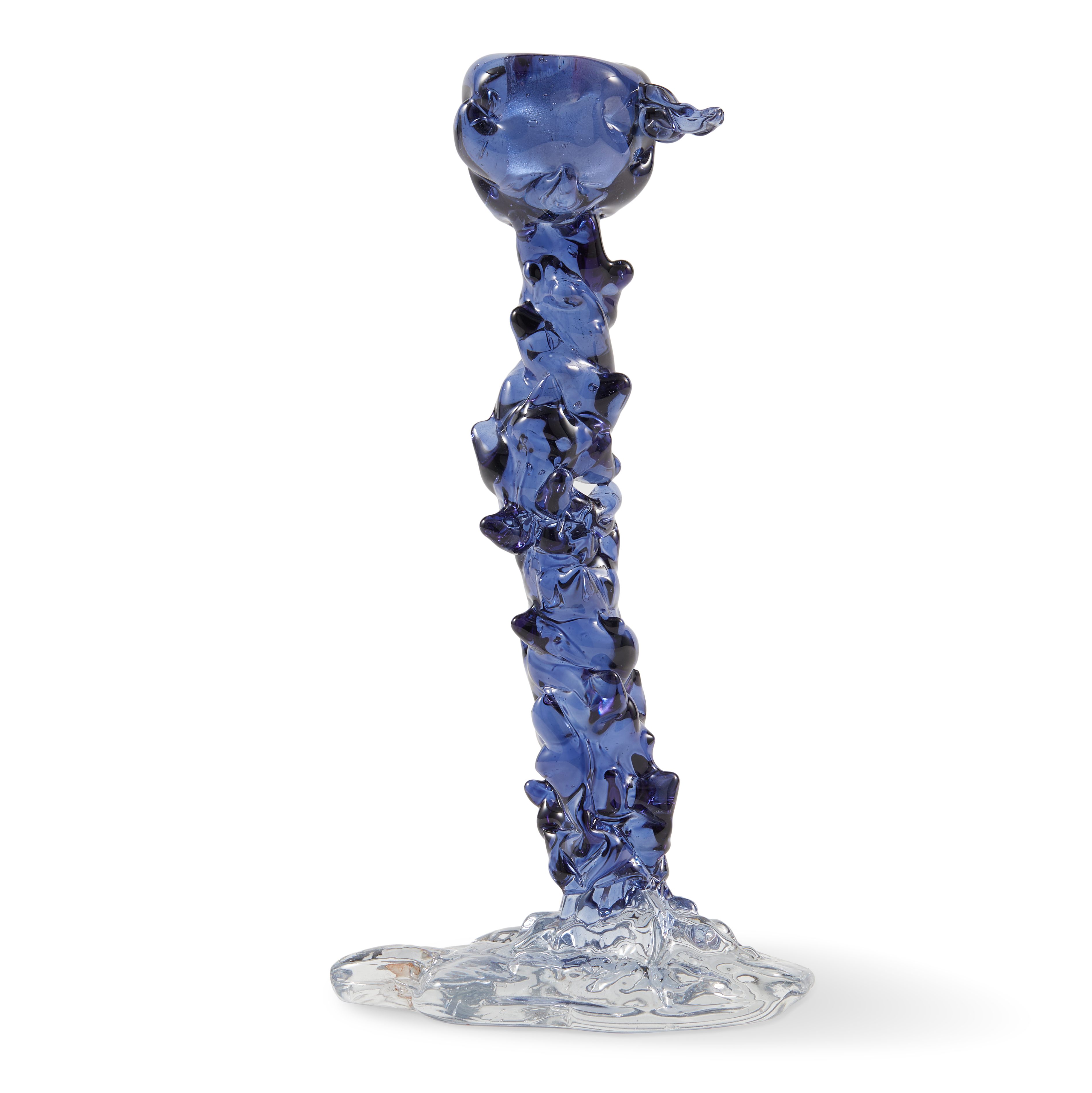 Kaarsenhouder GLAS DRUP blauw