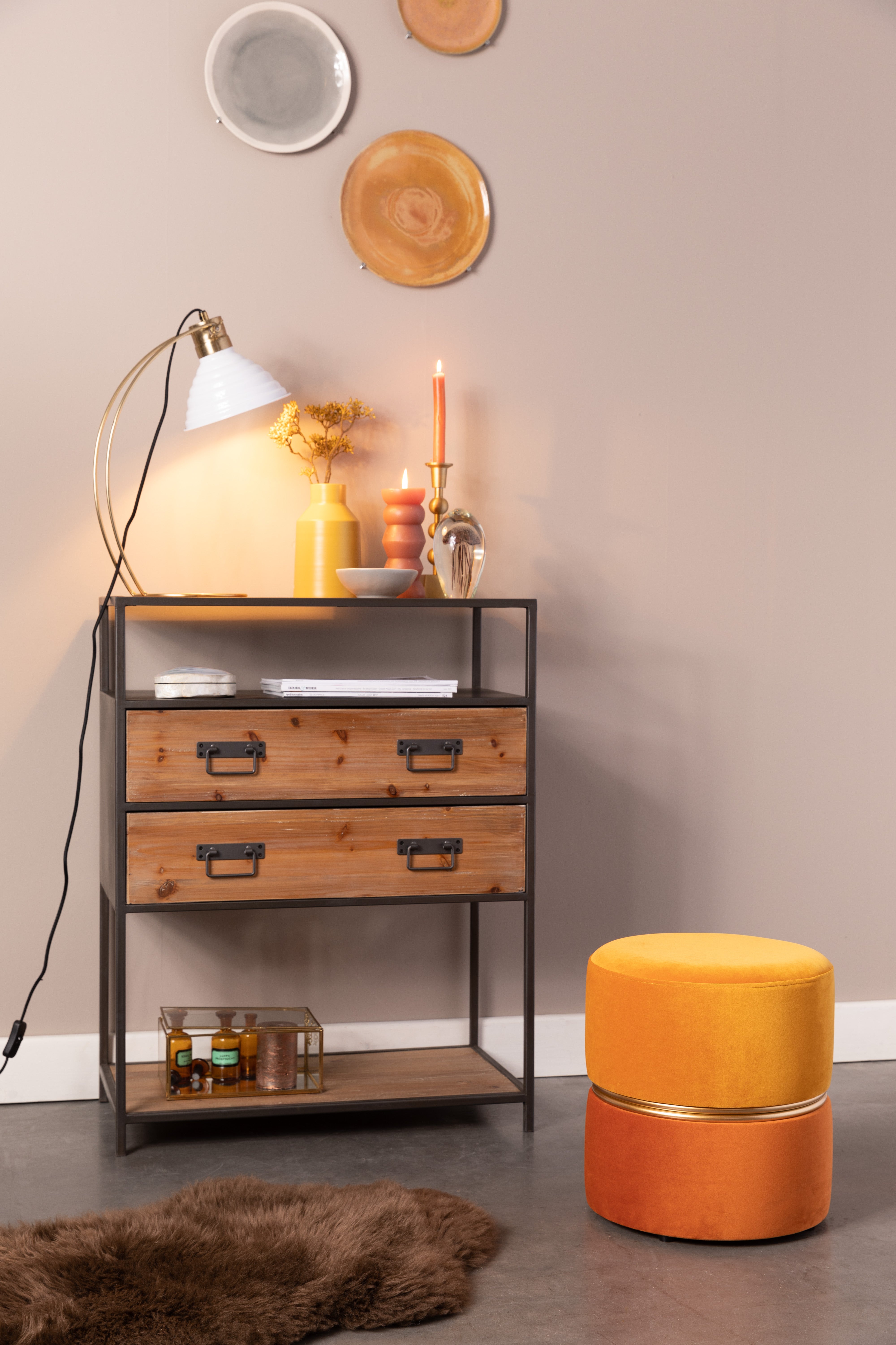 Sprudeliger Mandarin Pouf