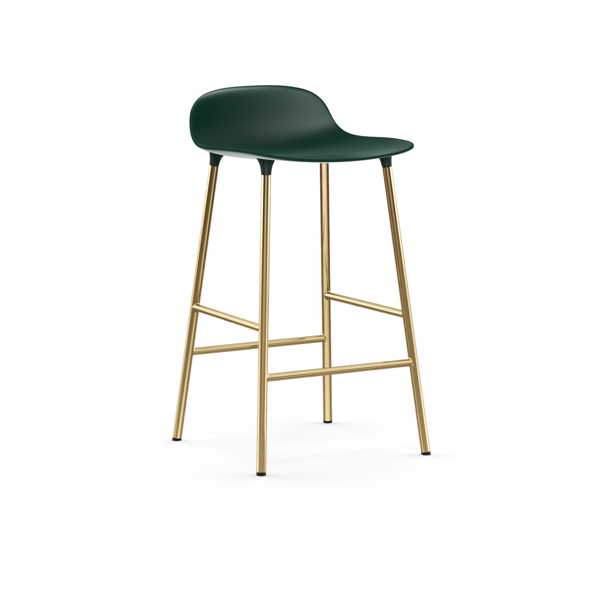 Hocker FORM groen met gouden basis