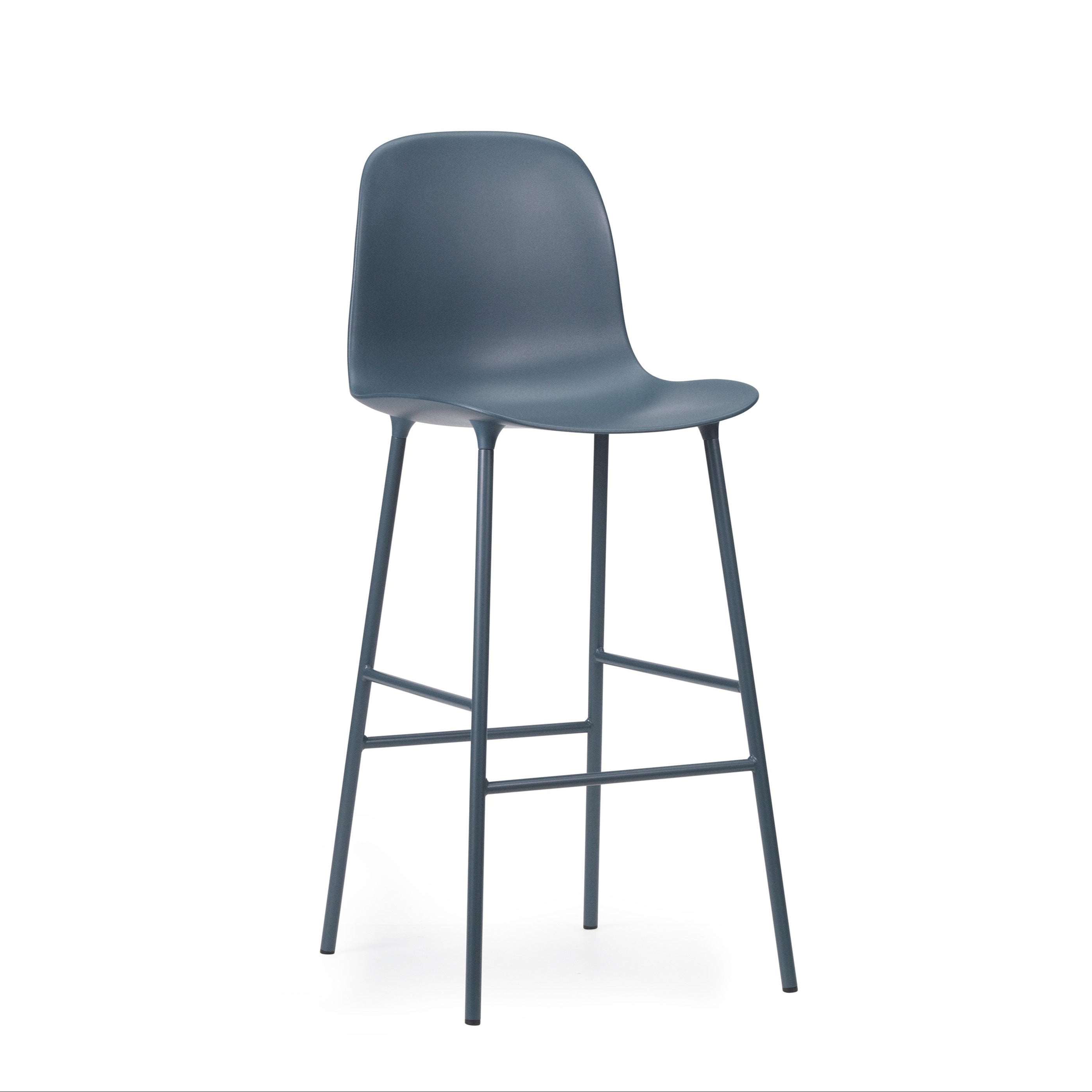 Krzesło barowe FORM morski niebieski, marka Normann Copenhagen