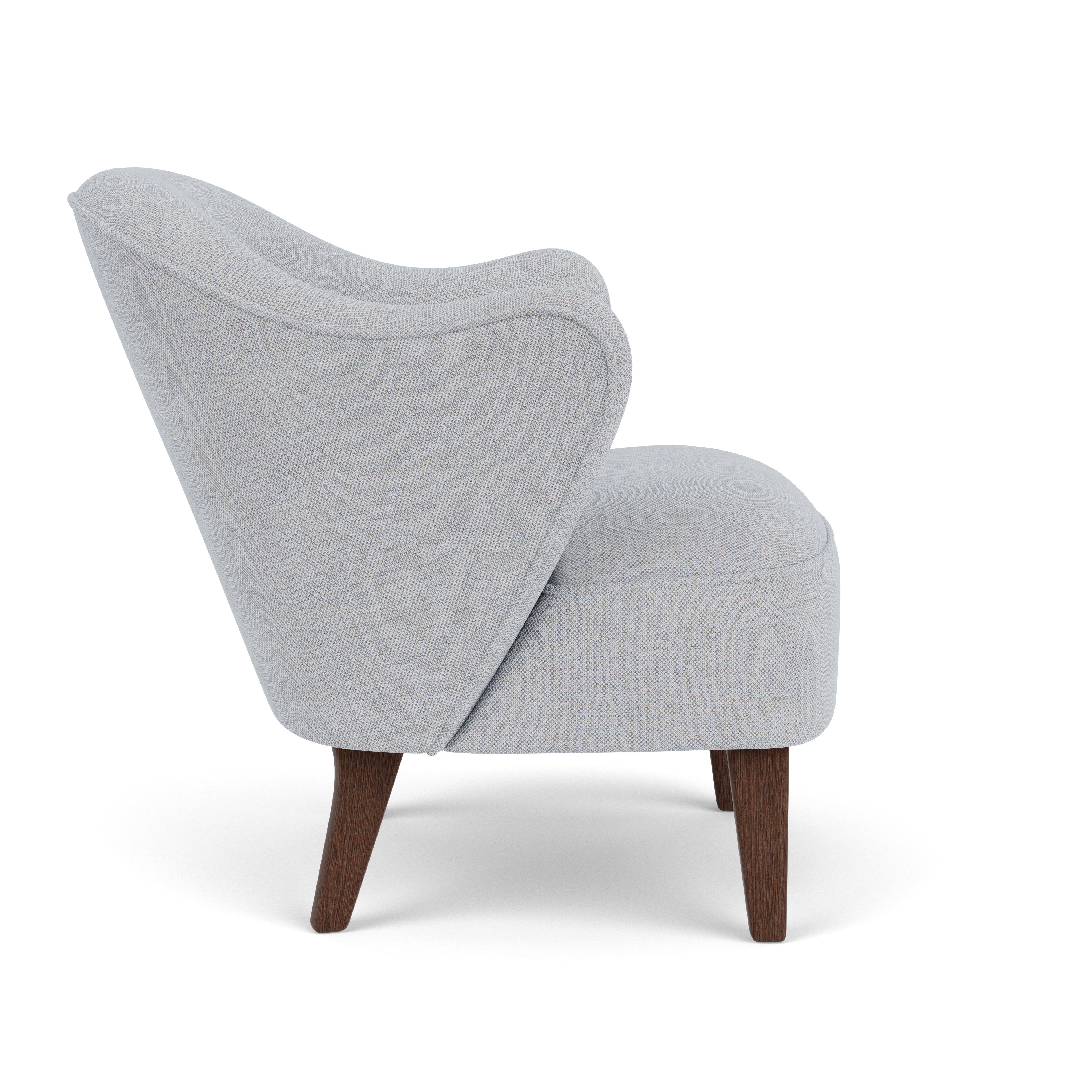 INGEBORG light gray armchair with dark oak base