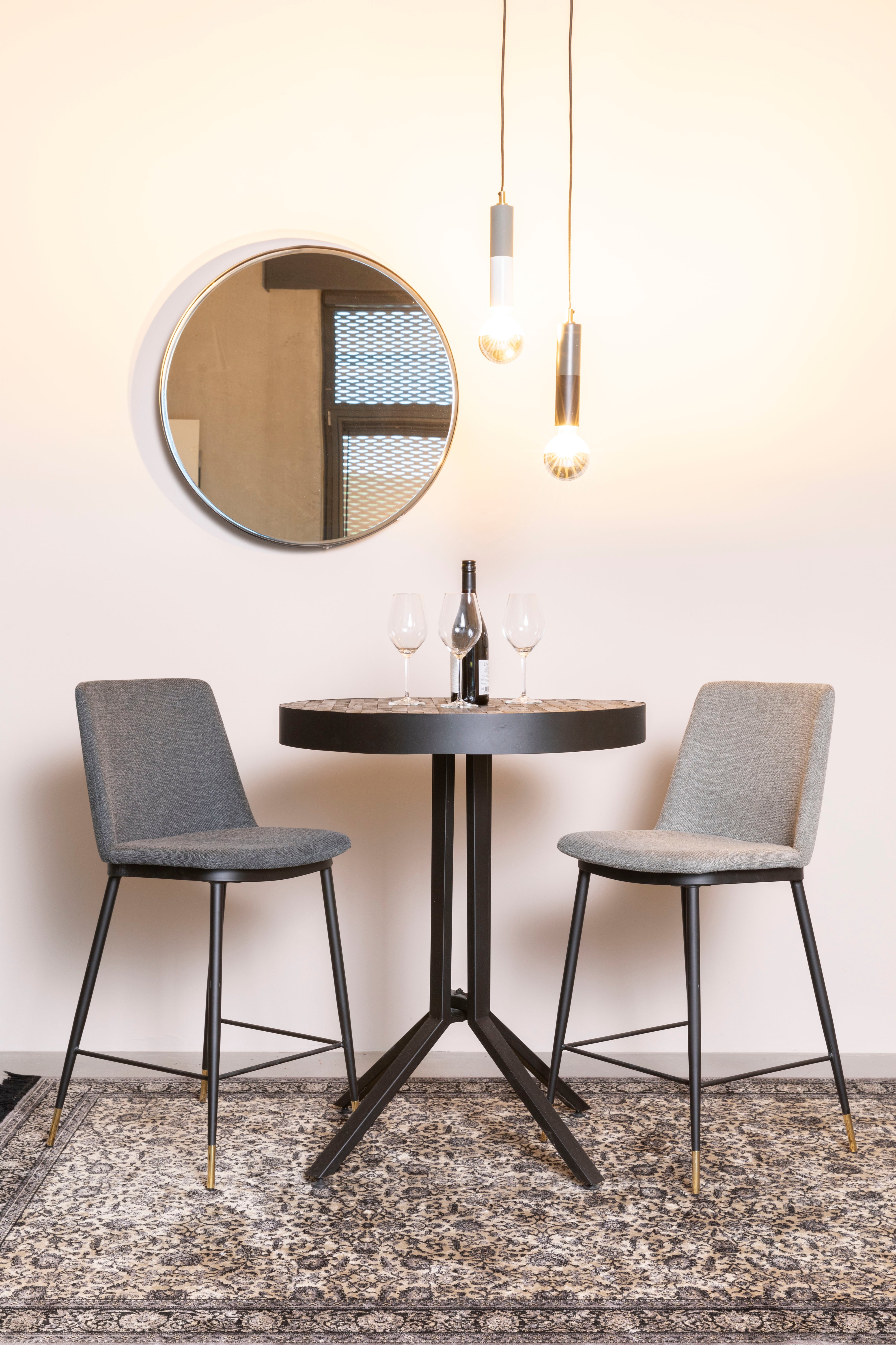 Barkruk LIONEL donkergrijs