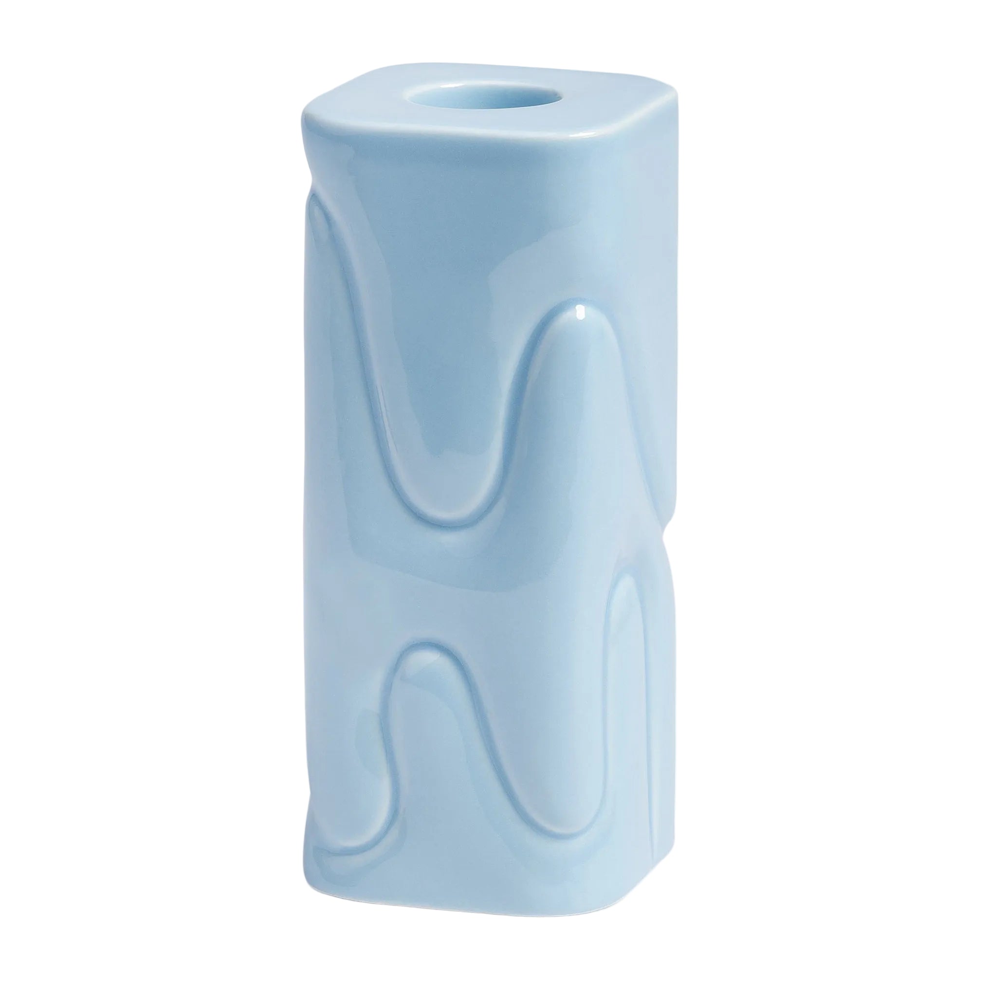 Kaarsenhouder PUFFY lichtblauw