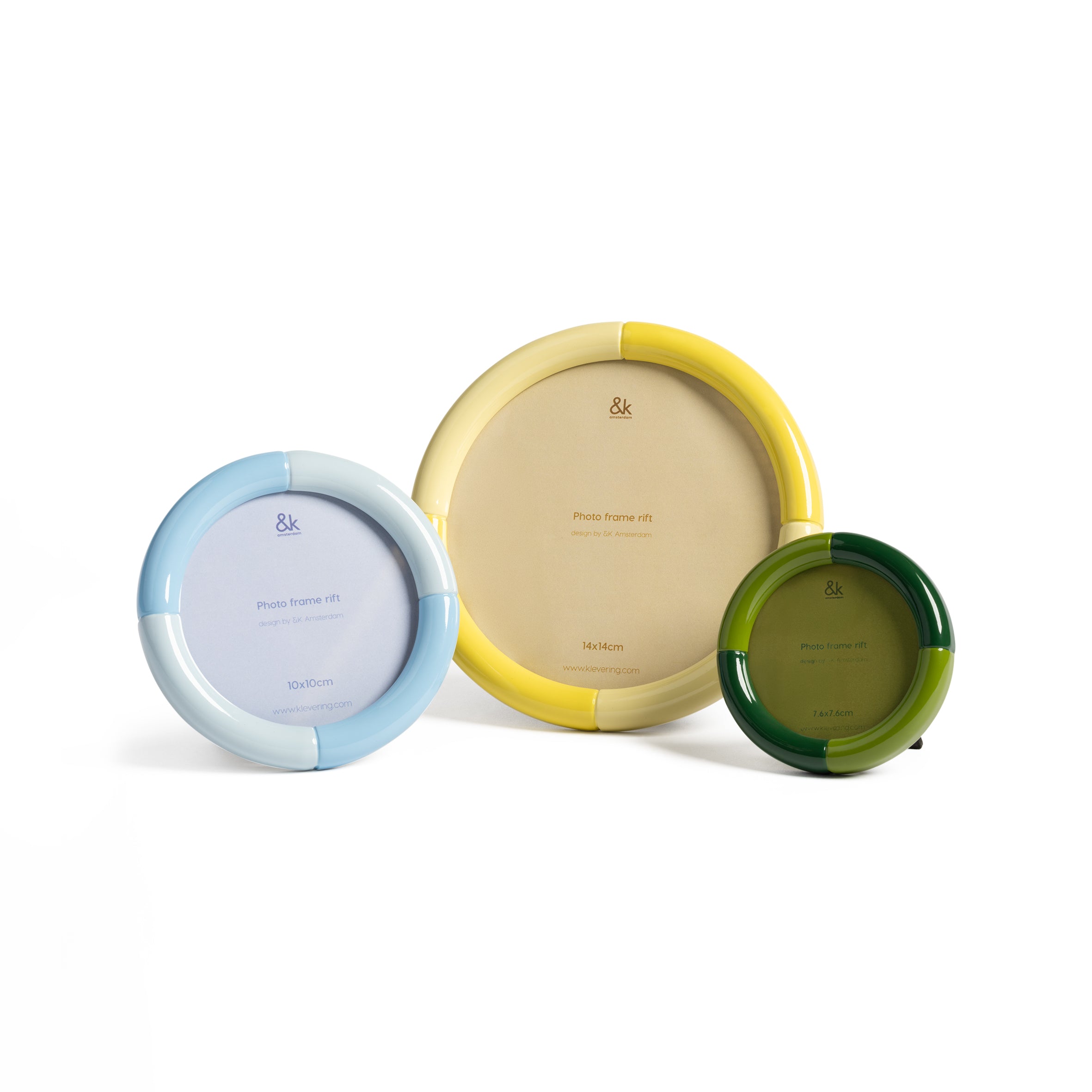 RIFT ROUND photo frame yellow