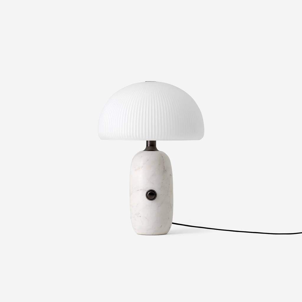 Sculpture Table Lamp White Marble