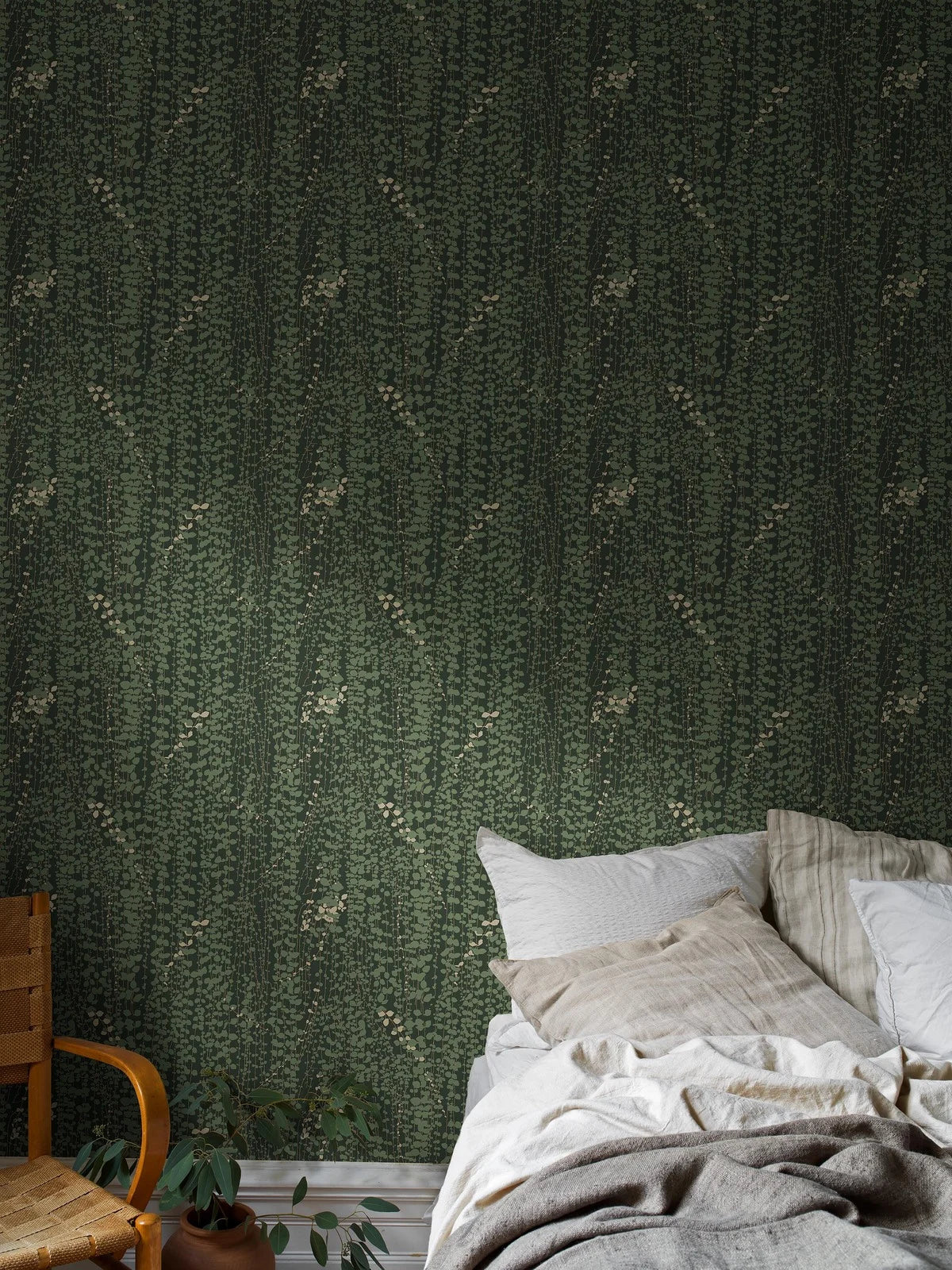 Behang met plantmotief RANKE groen