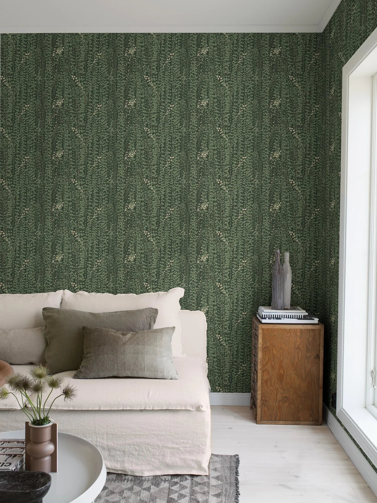 Behang met plantmotief RANKE groen