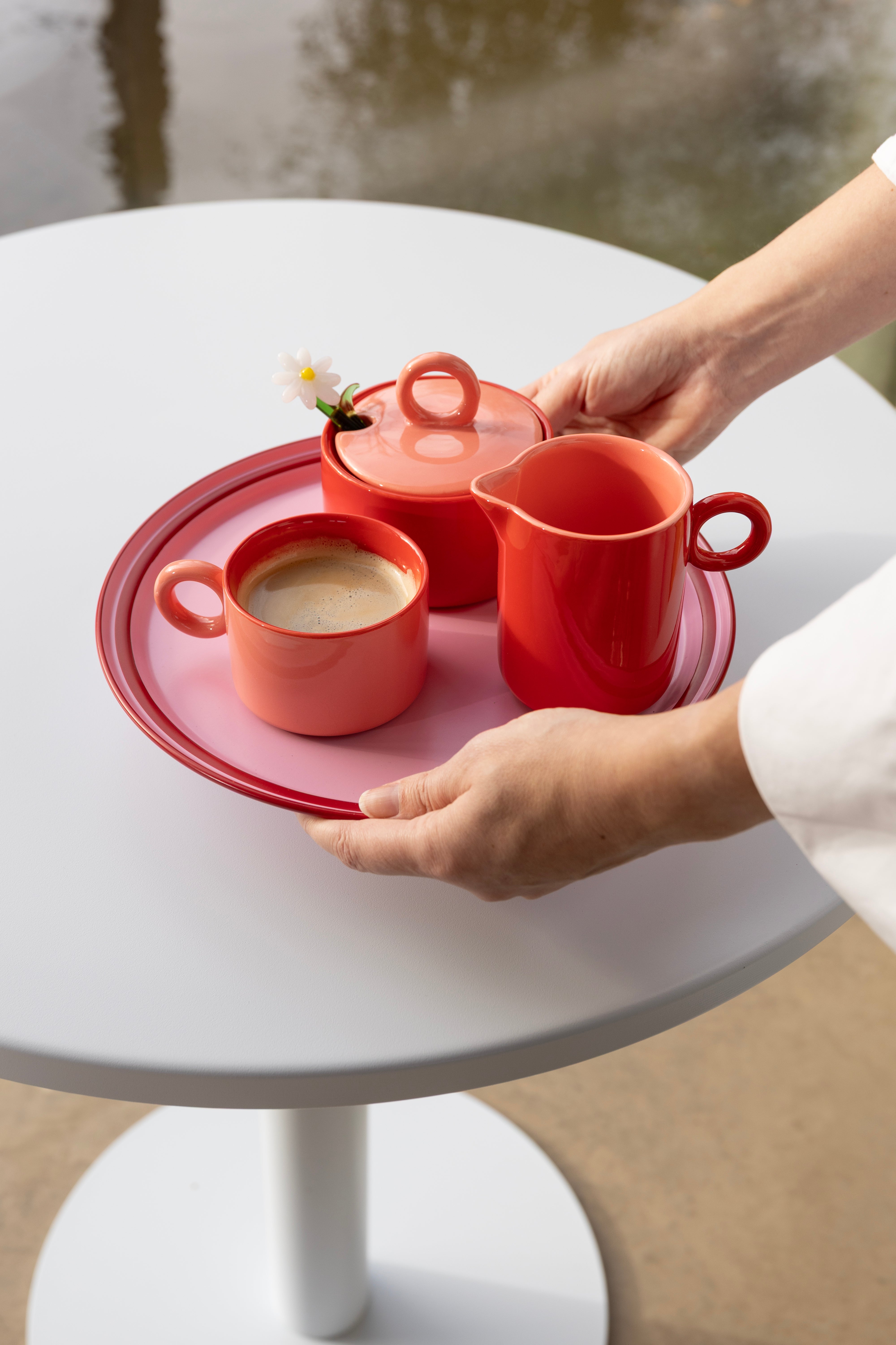 Taca VANO roze met rood