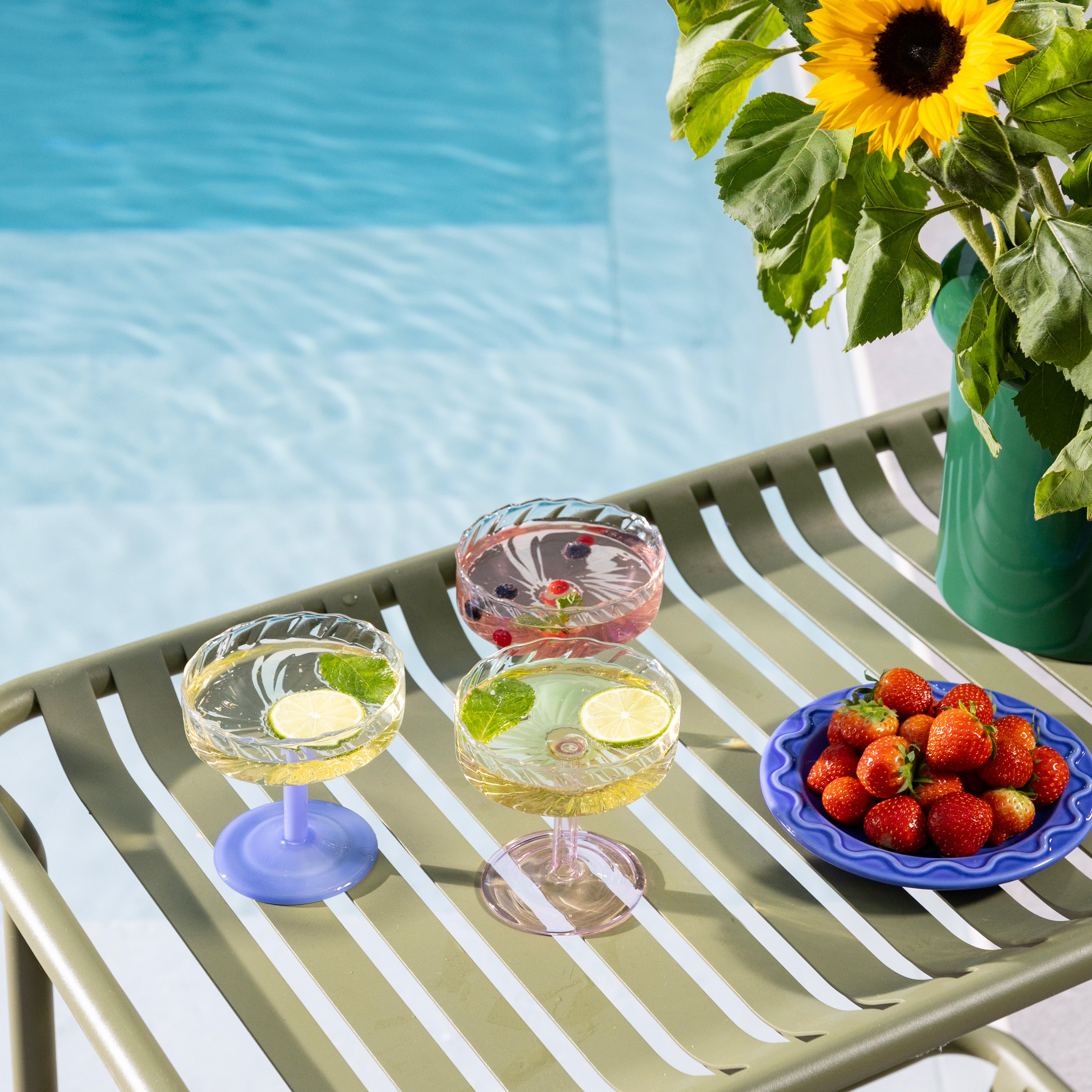 Set van dessertborden MOCHI blauw