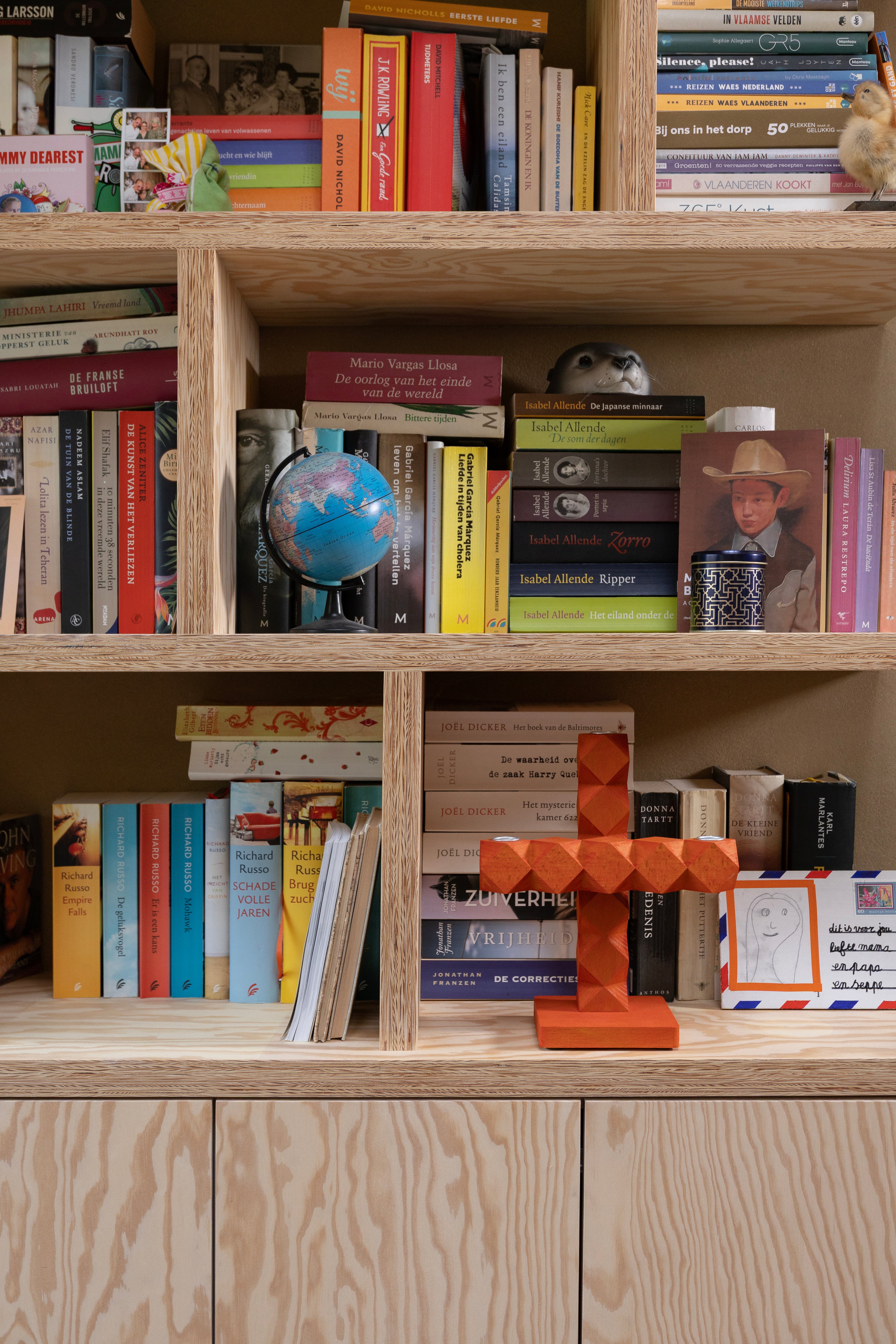 Kaarsenhouder CLEAN CUT oranje