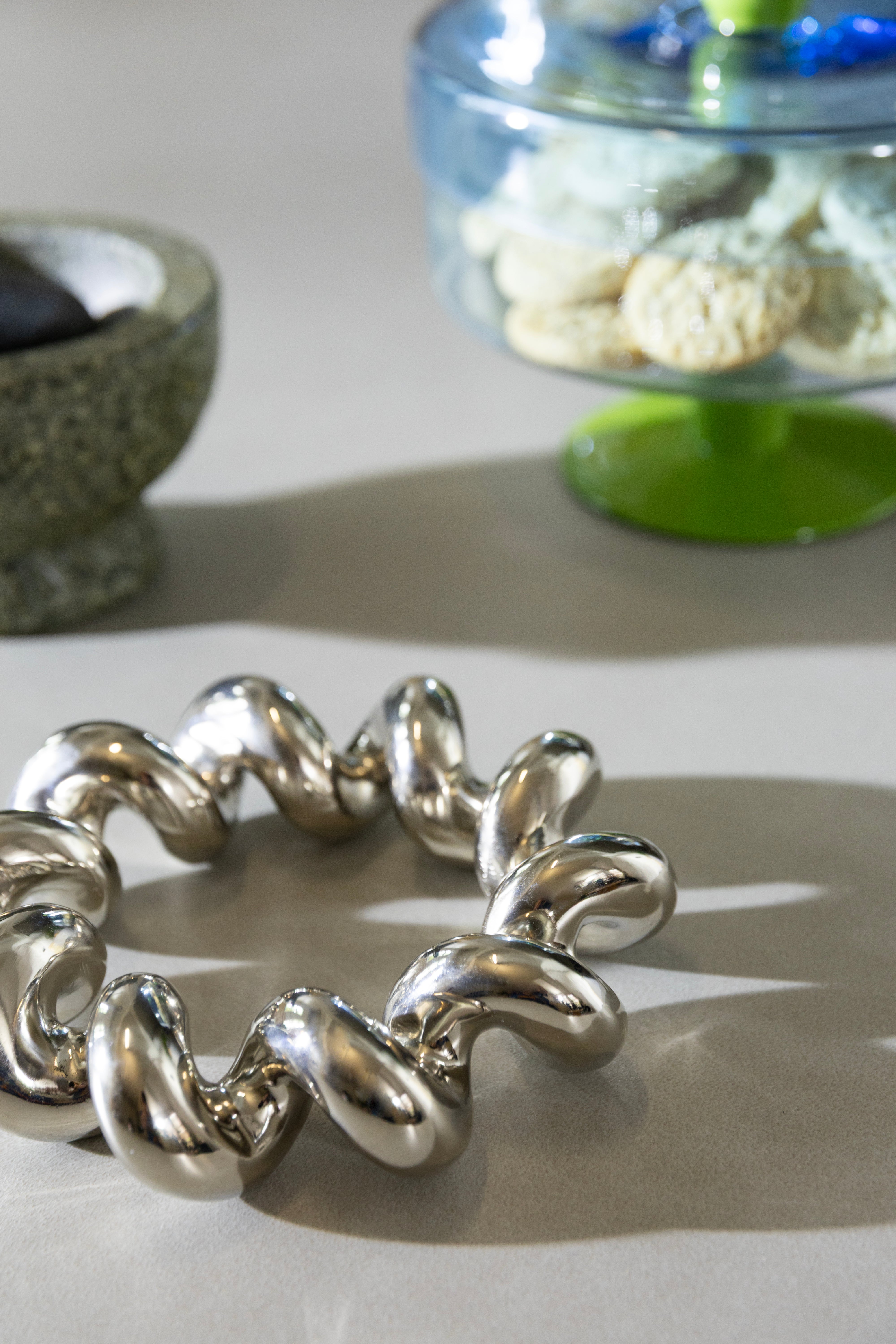 Untersetzer TWIST silber