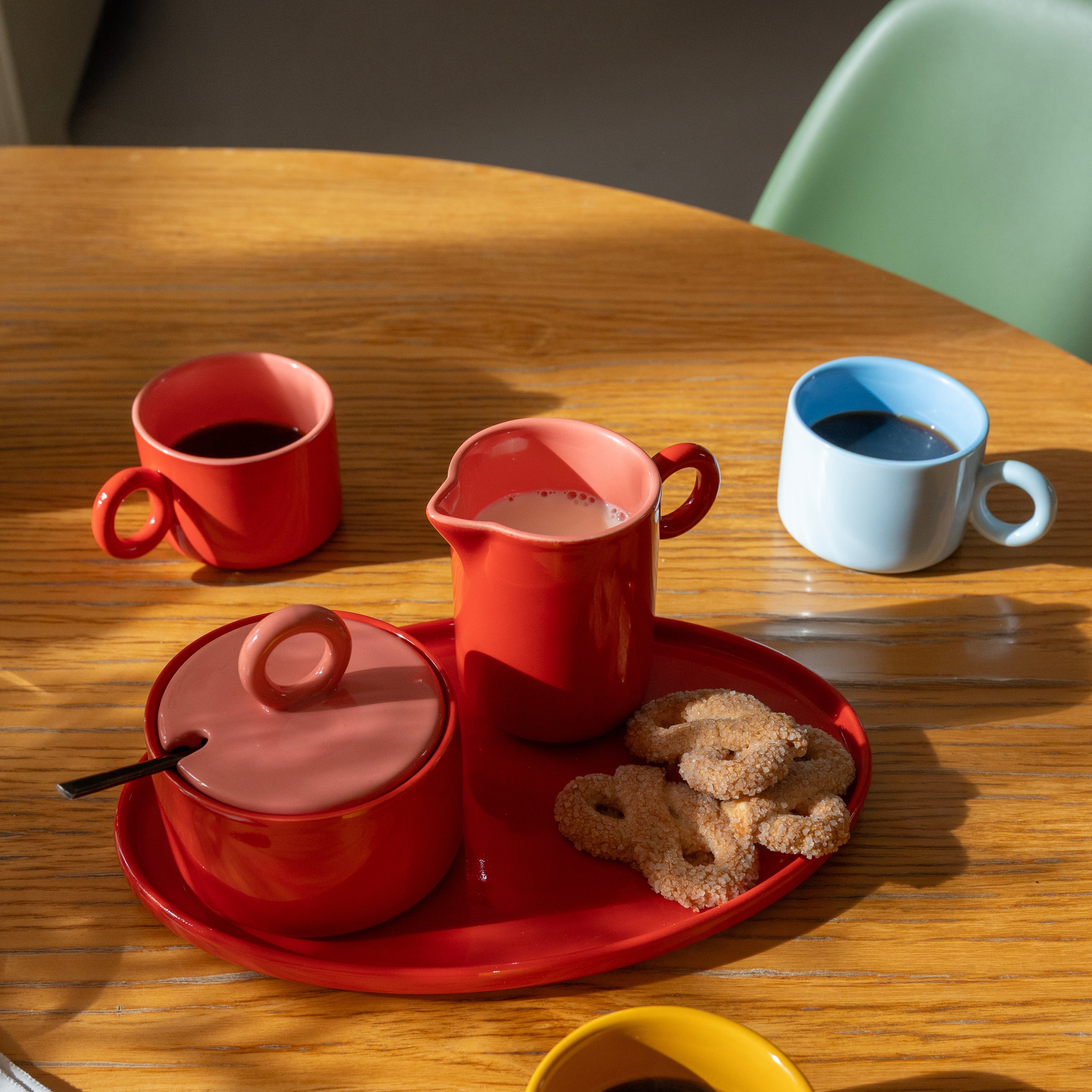 Set van CHIQUITO kopjes blauwe porselein