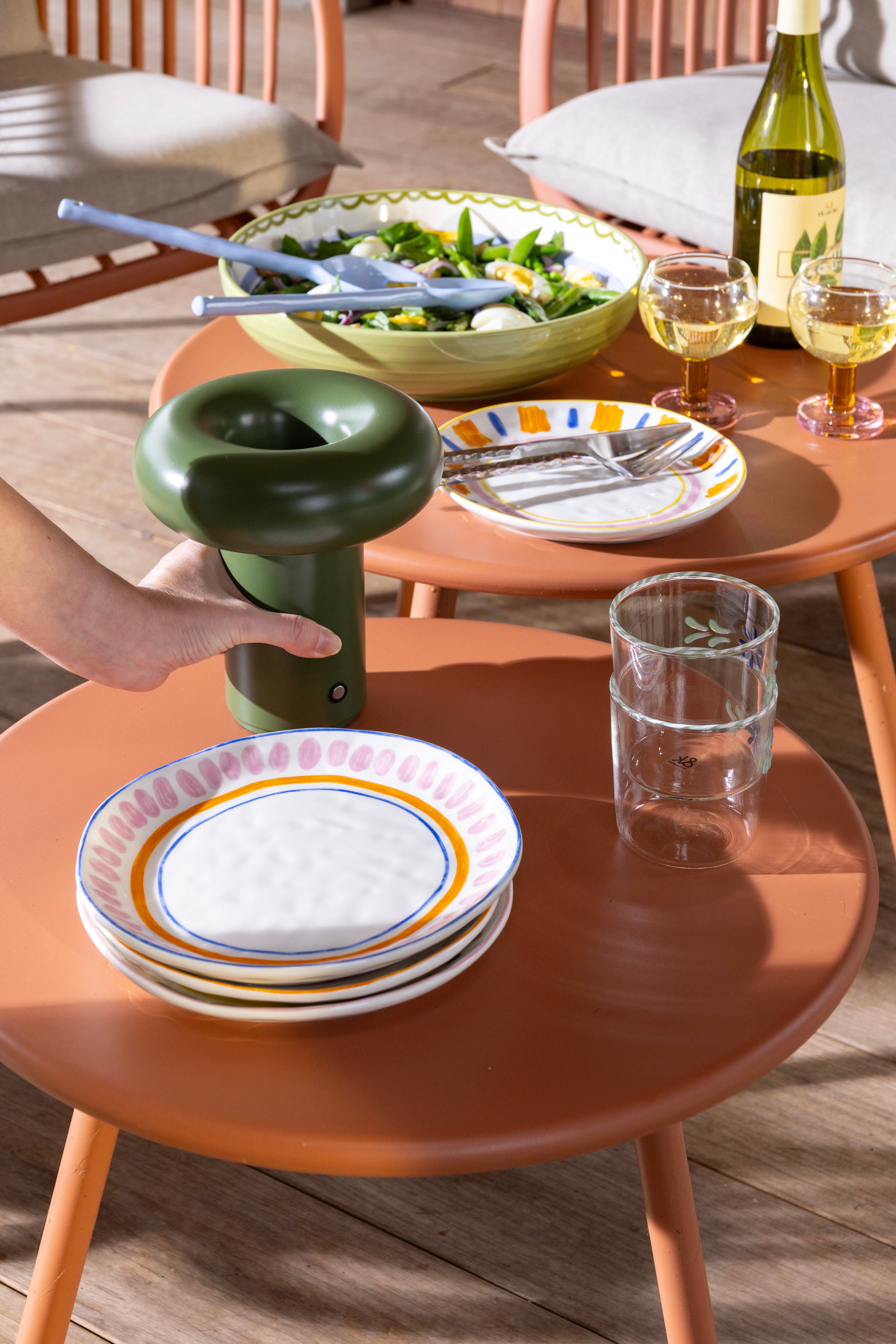 Draagbare lamp GLIMPSE donkergroen