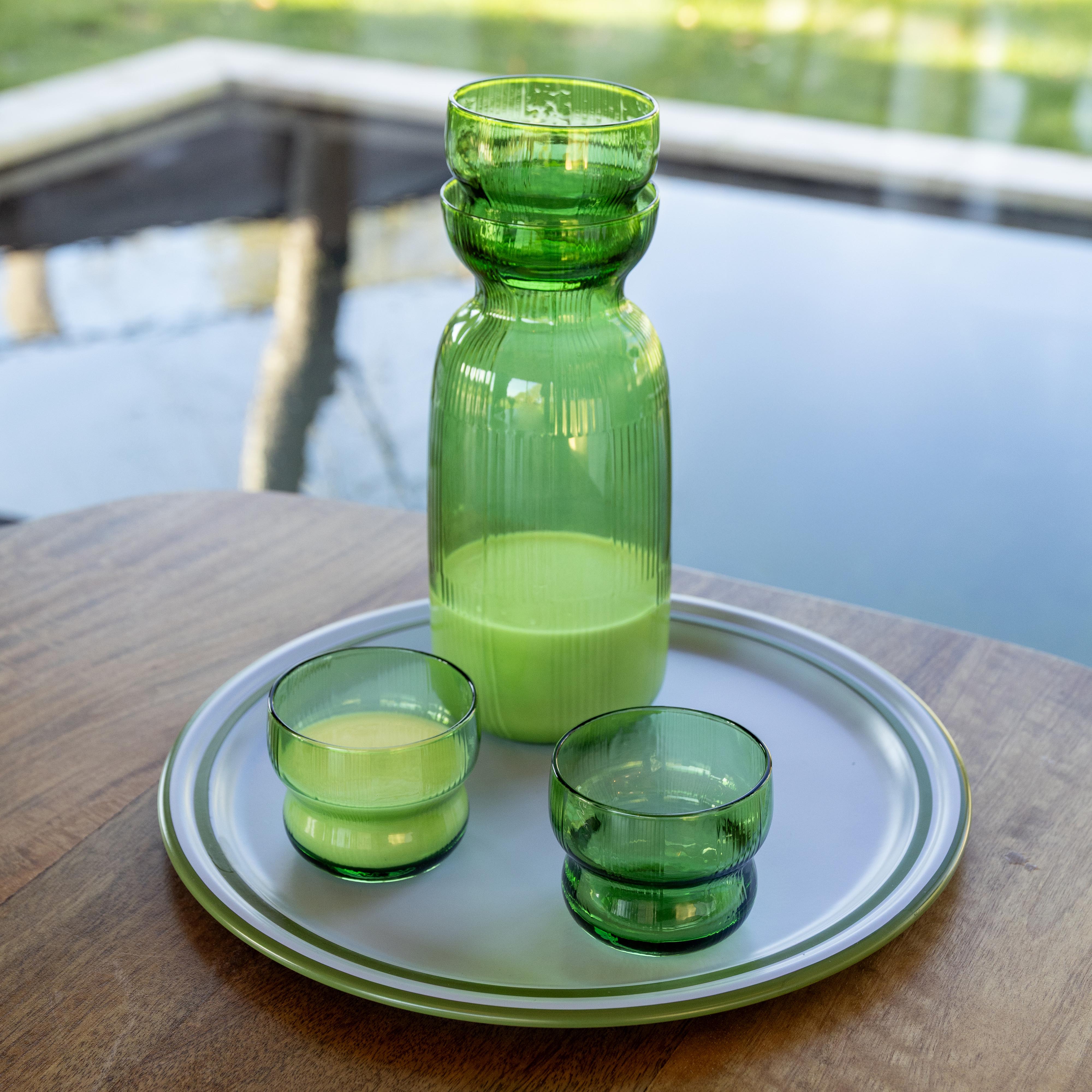 Karaf CIRCUS groen glas