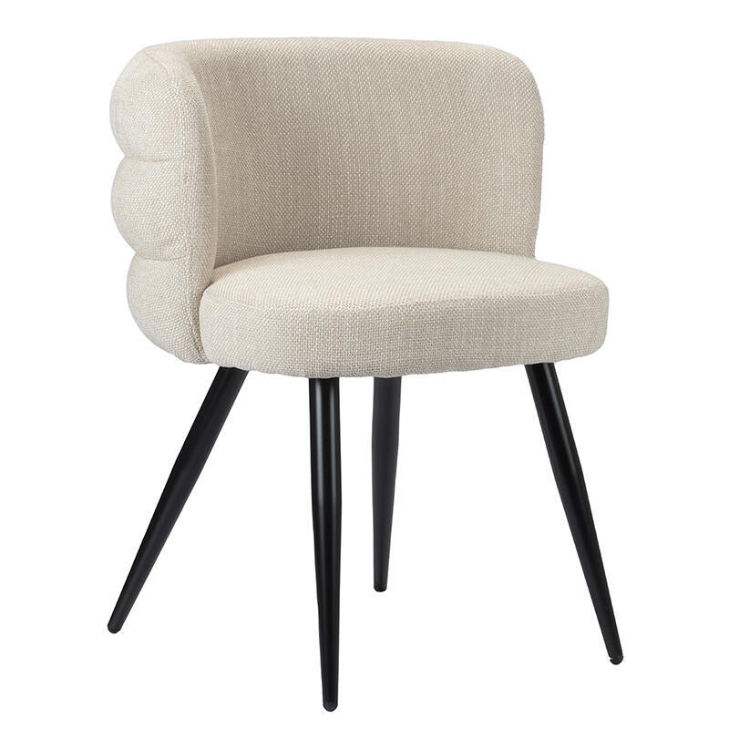 CLOUD stoel lichtbeige met zwarte basis
