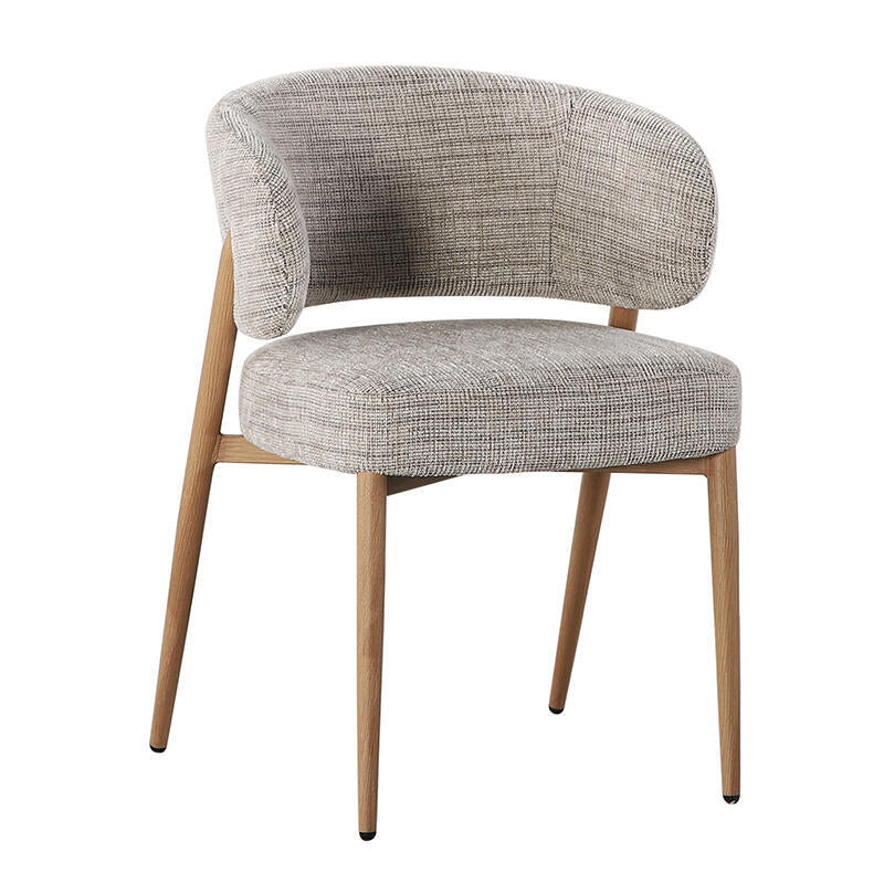 Stuhl FUJI grau-beige mit Holzgestell