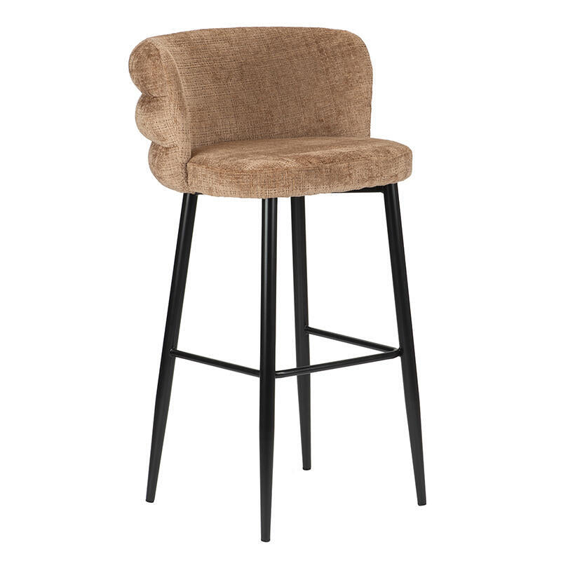 Hocker CLOUD karamel met zwarte basis