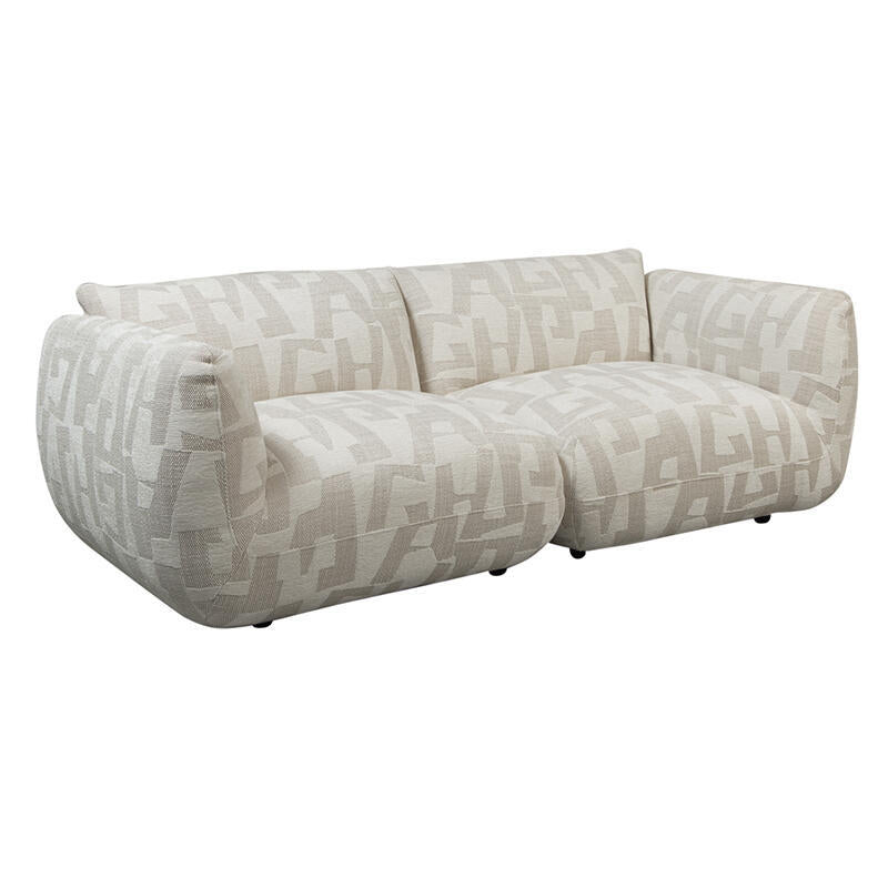 2.5-Seater Sofa AMSTERDAM in Light Beige Pattern