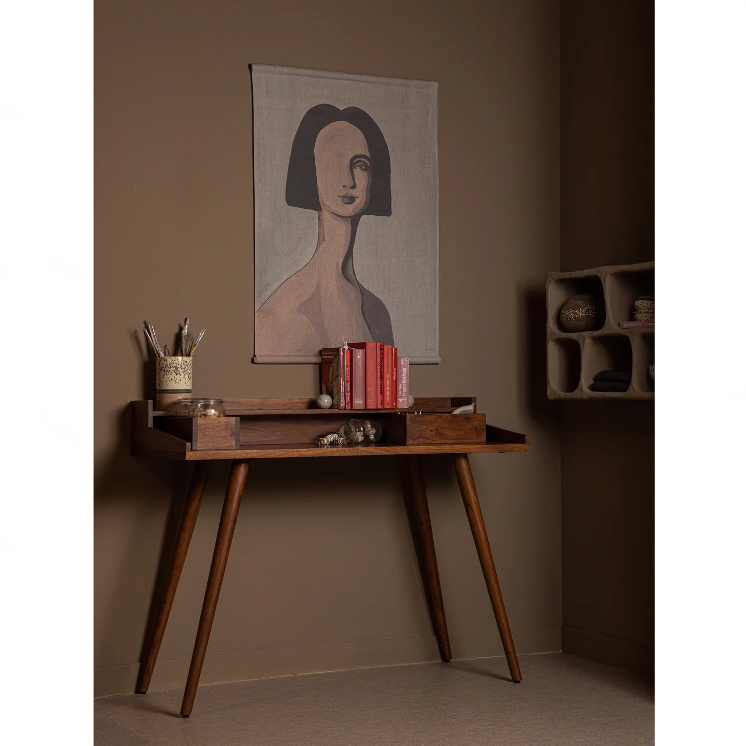 Półka CLAY szary papier mâché