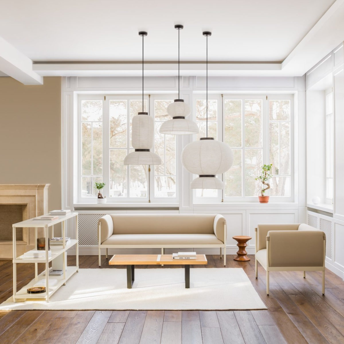 3-Sitzer-Sofa niedrig gepolsterte Stelzen