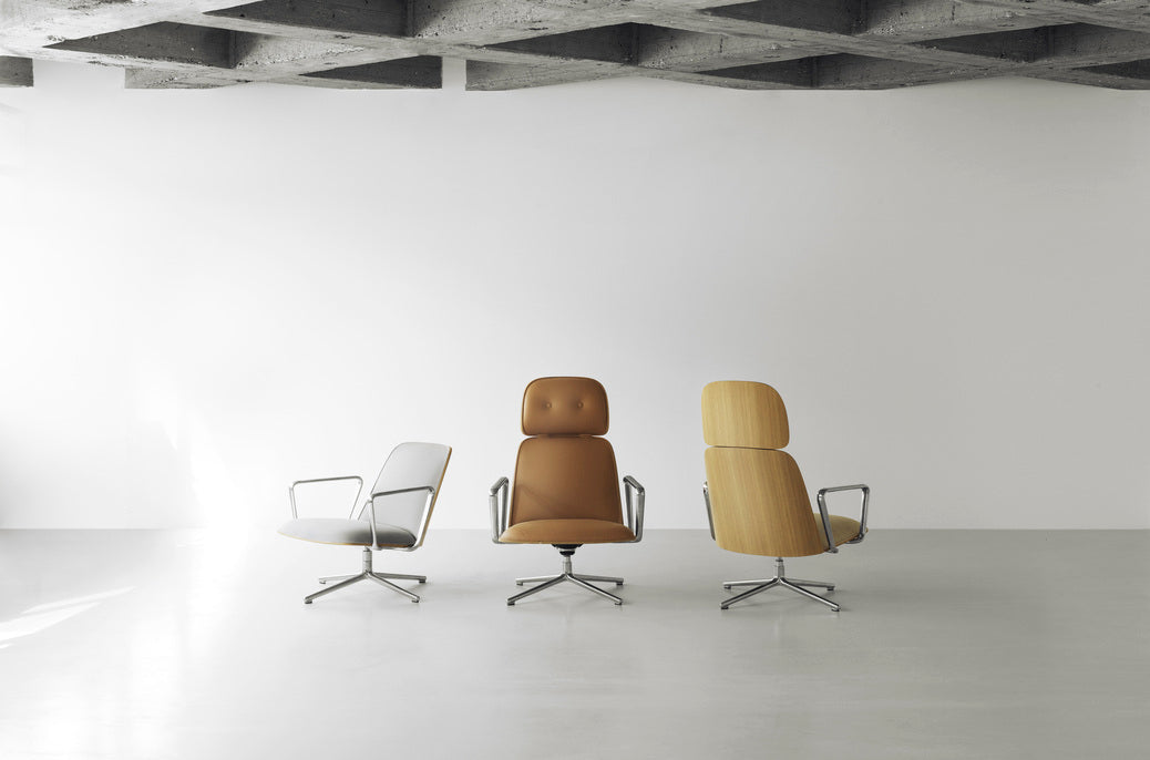 Armchair pad high swivel black base