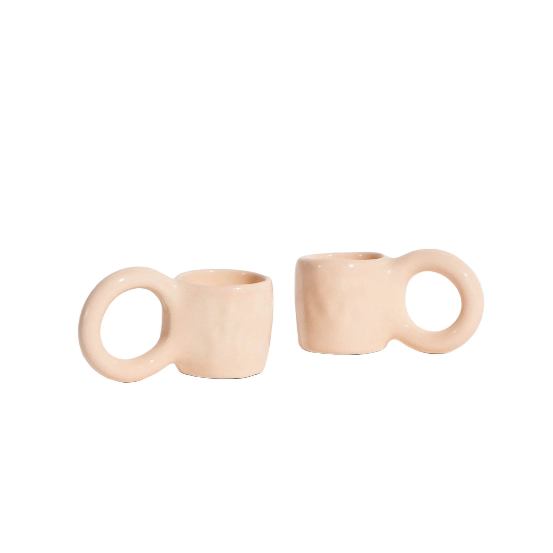 Set van espresso kopjes DONUT lichtroze