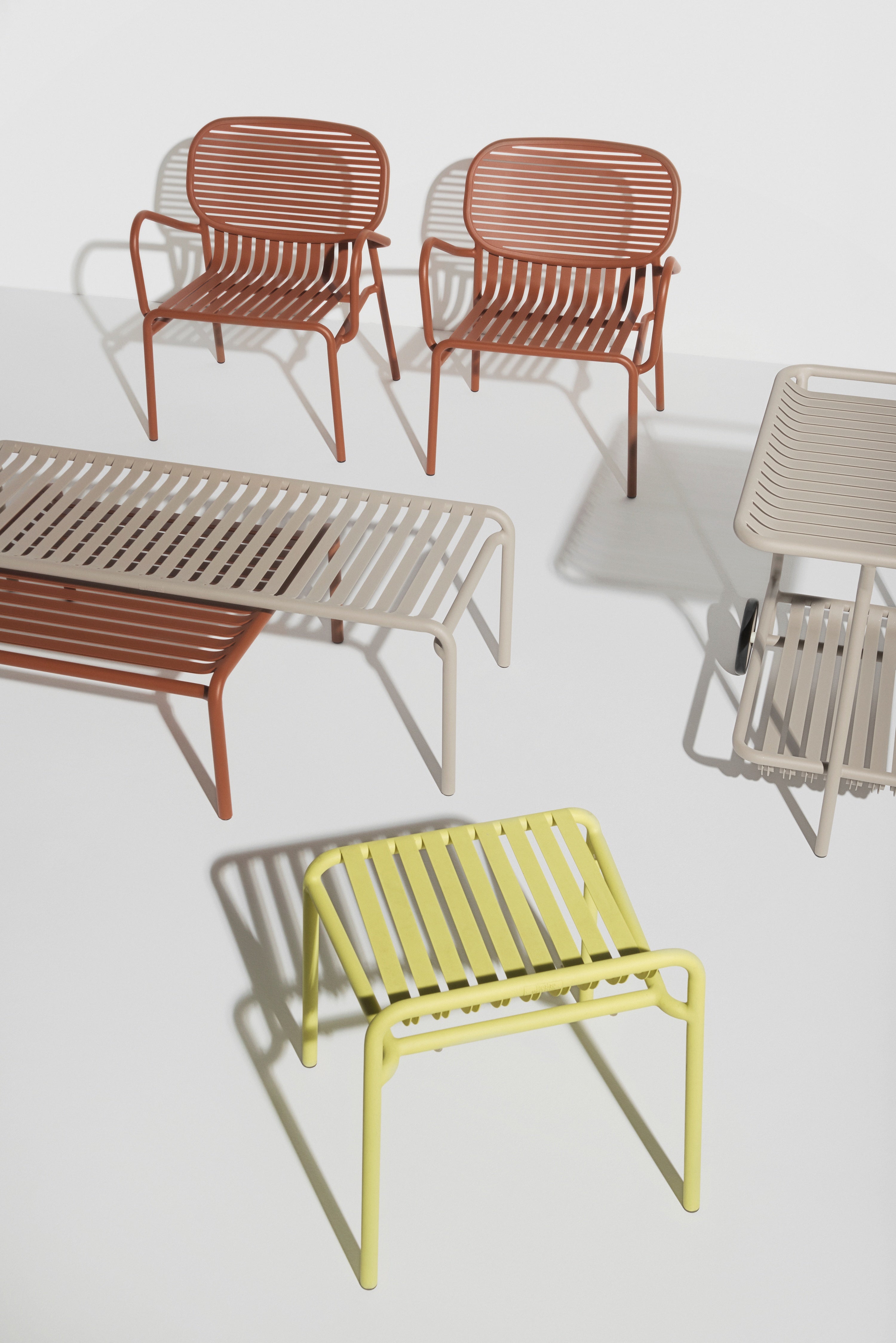 WEEK-END vierkante tuin salontafel wit