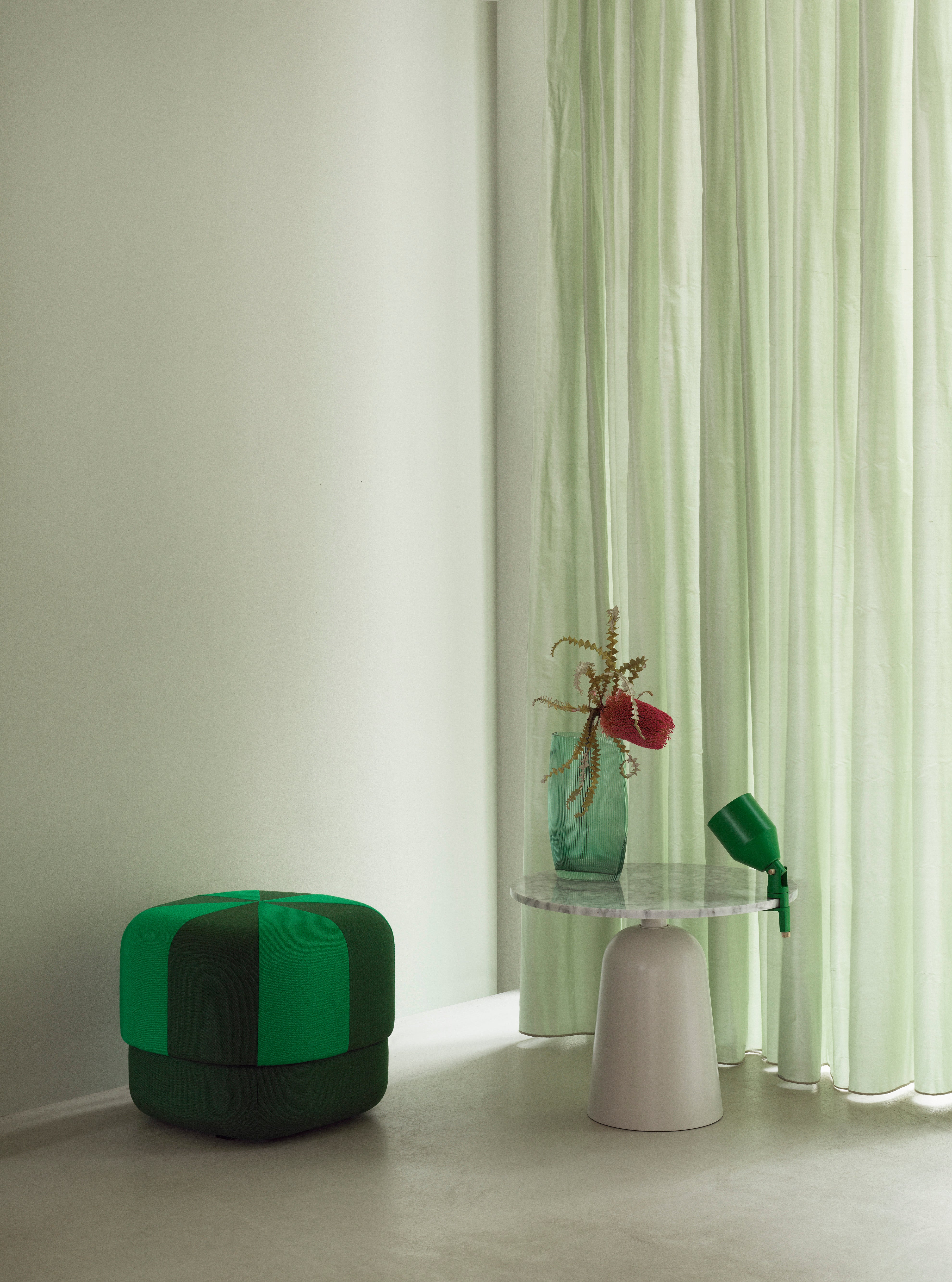 Tragbare Wandleuchte KLIP grün