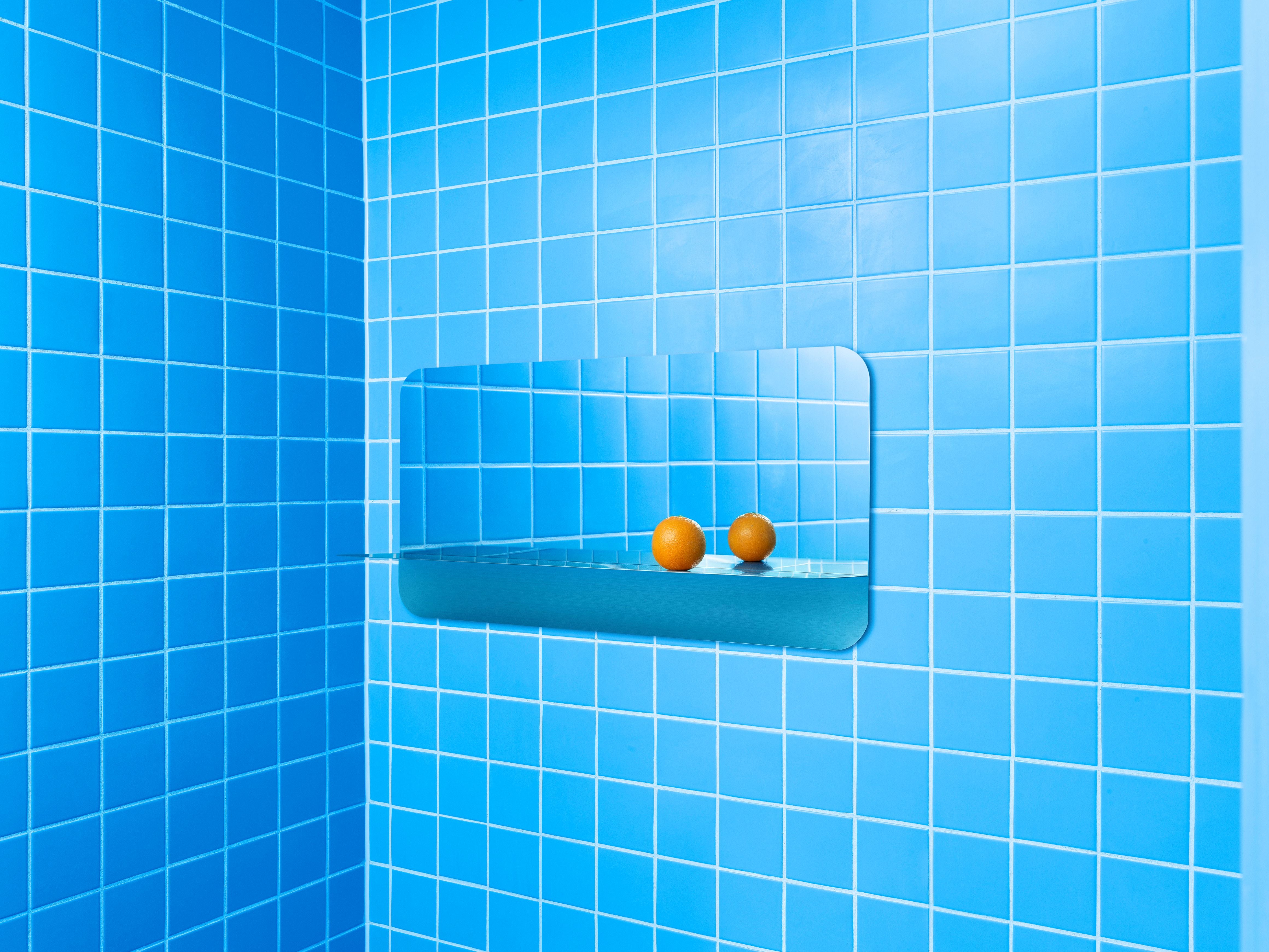 HORIZON HORIZONTAL Mirror with Shelf White