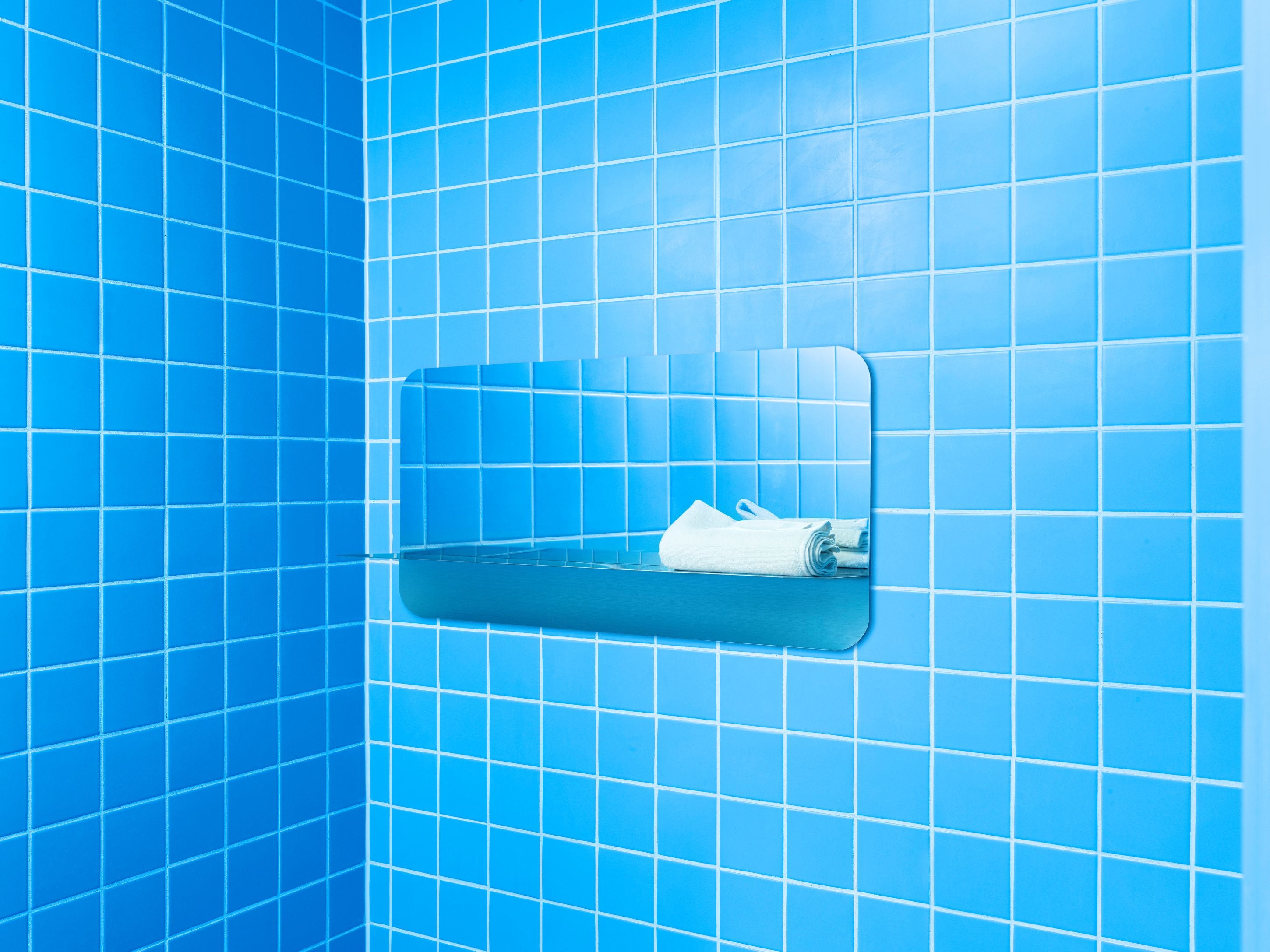 HORIZON HORIZONTAL Mirror with Shelf White