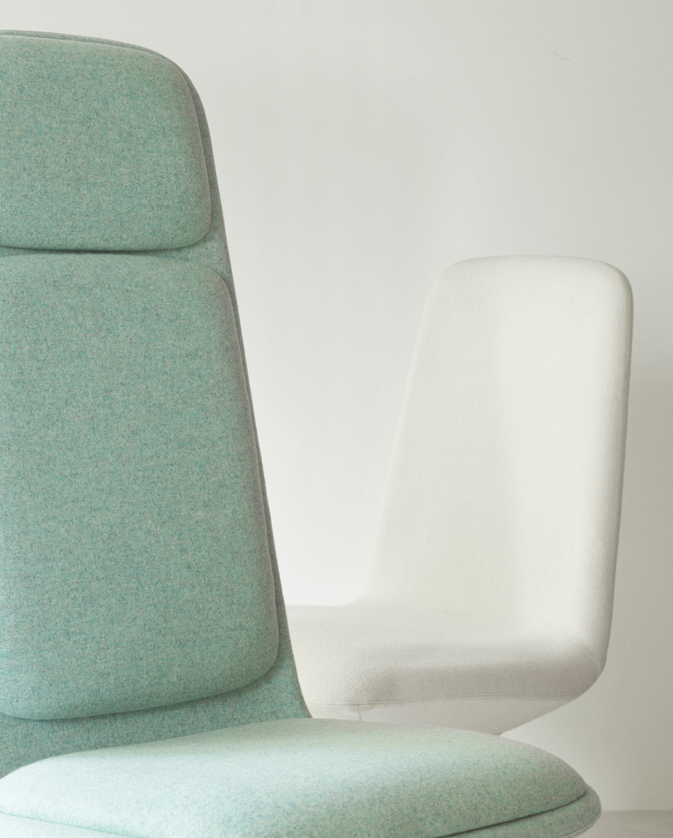 Gestoffeerde bureaustoel OFF LOW 4L met zwarte basis