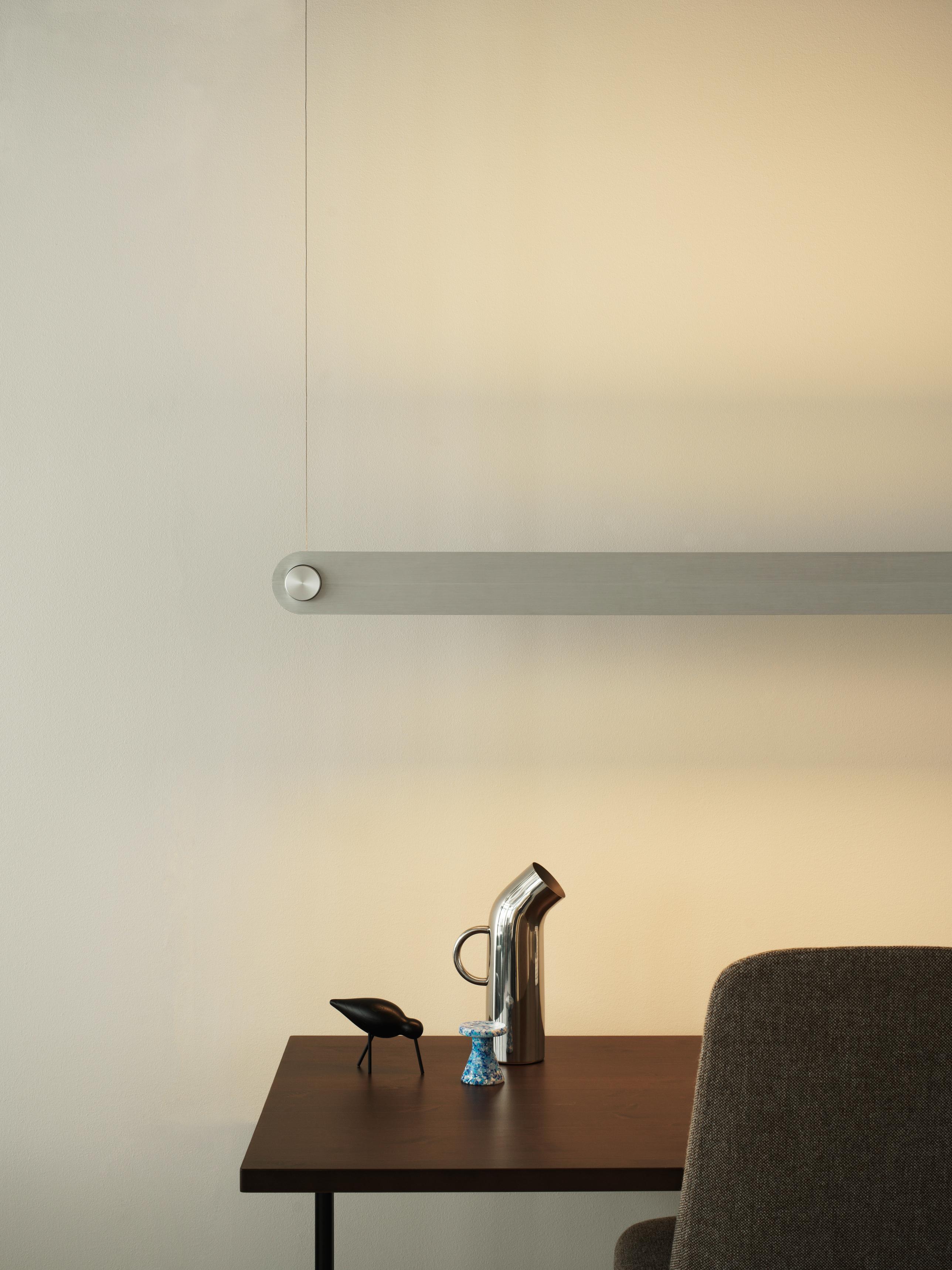 Technische lamp DIM LINEAR geborsteld aluminium