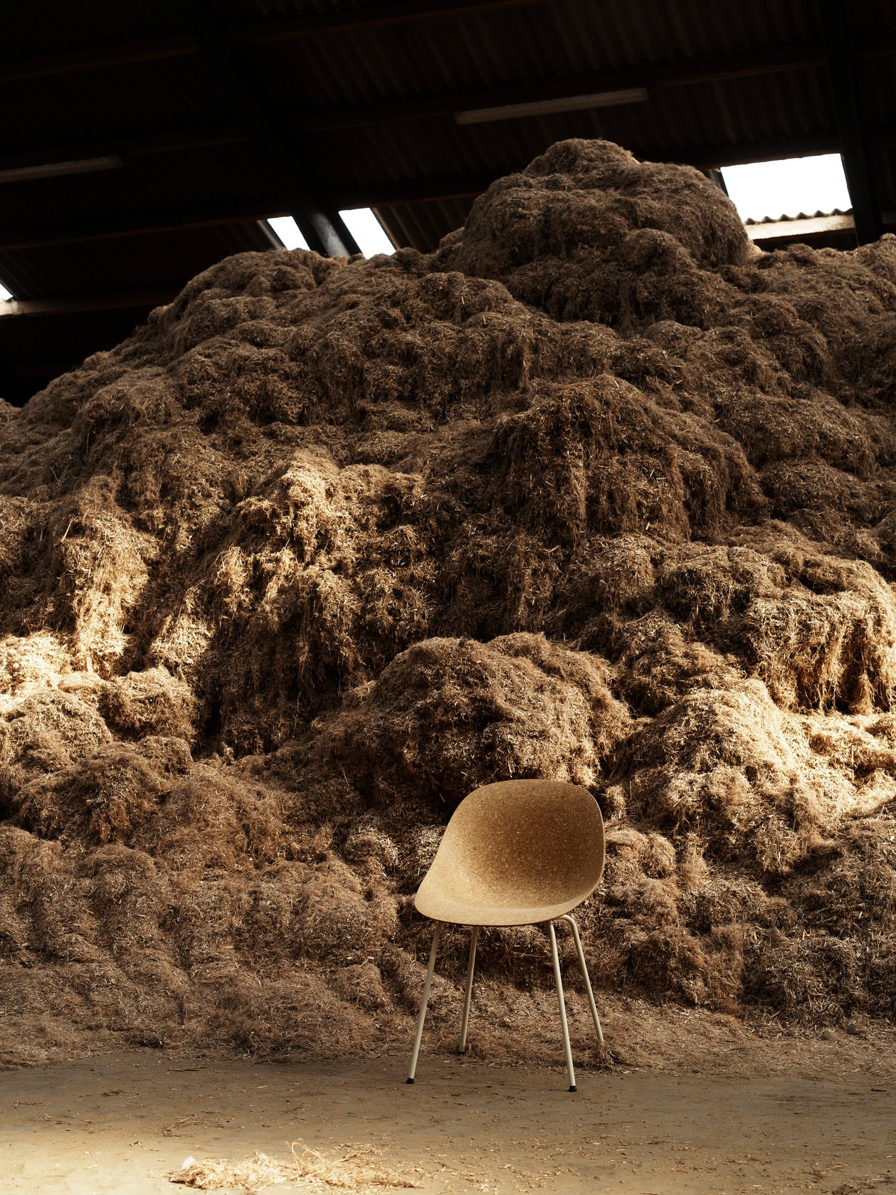 Stuhlmatte Beige mit einer Cremebasis