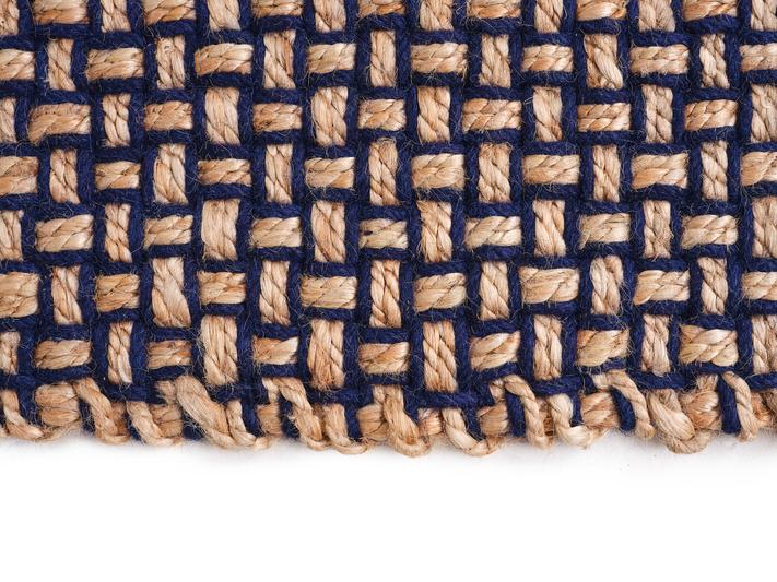 WEAVE dark blue rug with beige