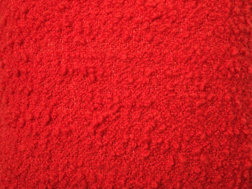 Poduszka BOBBLE czerwony – tkanina bouclé