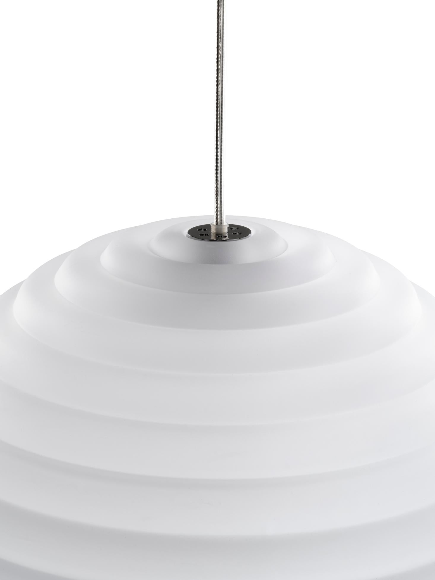 Lampa wisząca okrągła PRESS matowe szkło z oświetleniem LED
