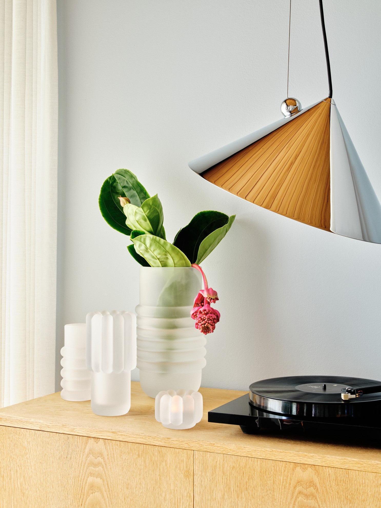 Kerzenhalter PRESS mattes Glas