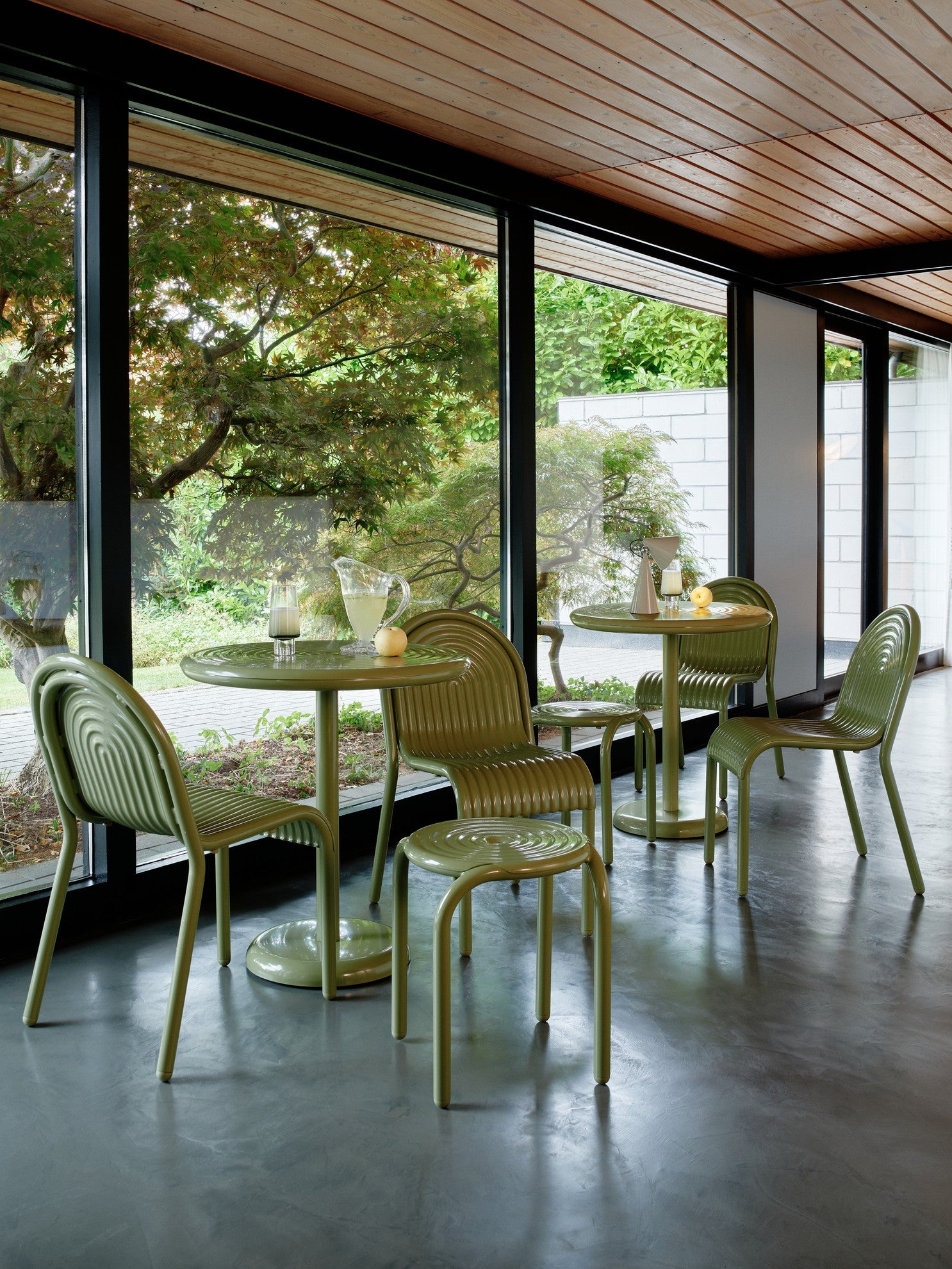 Runder Gartentisch GROOVE grün