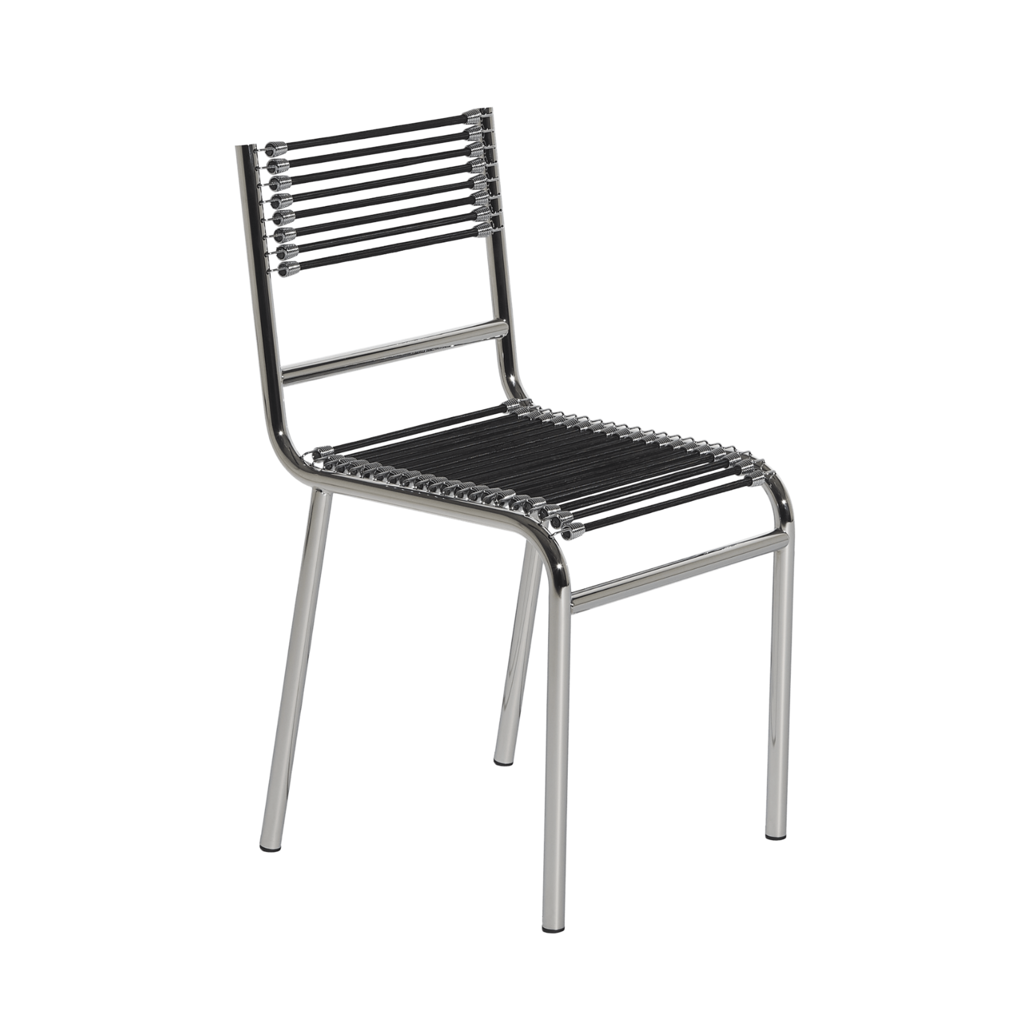 Stoel SANDOWS N°212 zwart met stalen basis