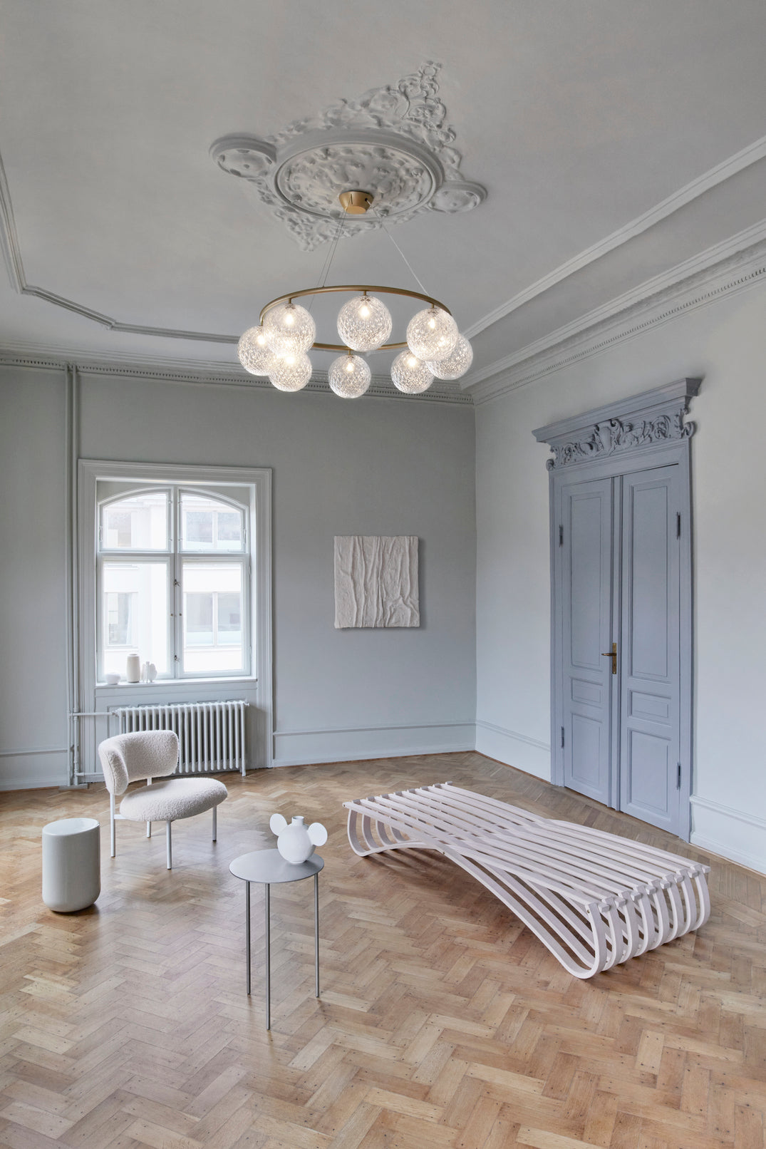 Lampa wisząca MIIRA 8 CIRCULAR mosiężny z transparentnym szkłem – Nuura