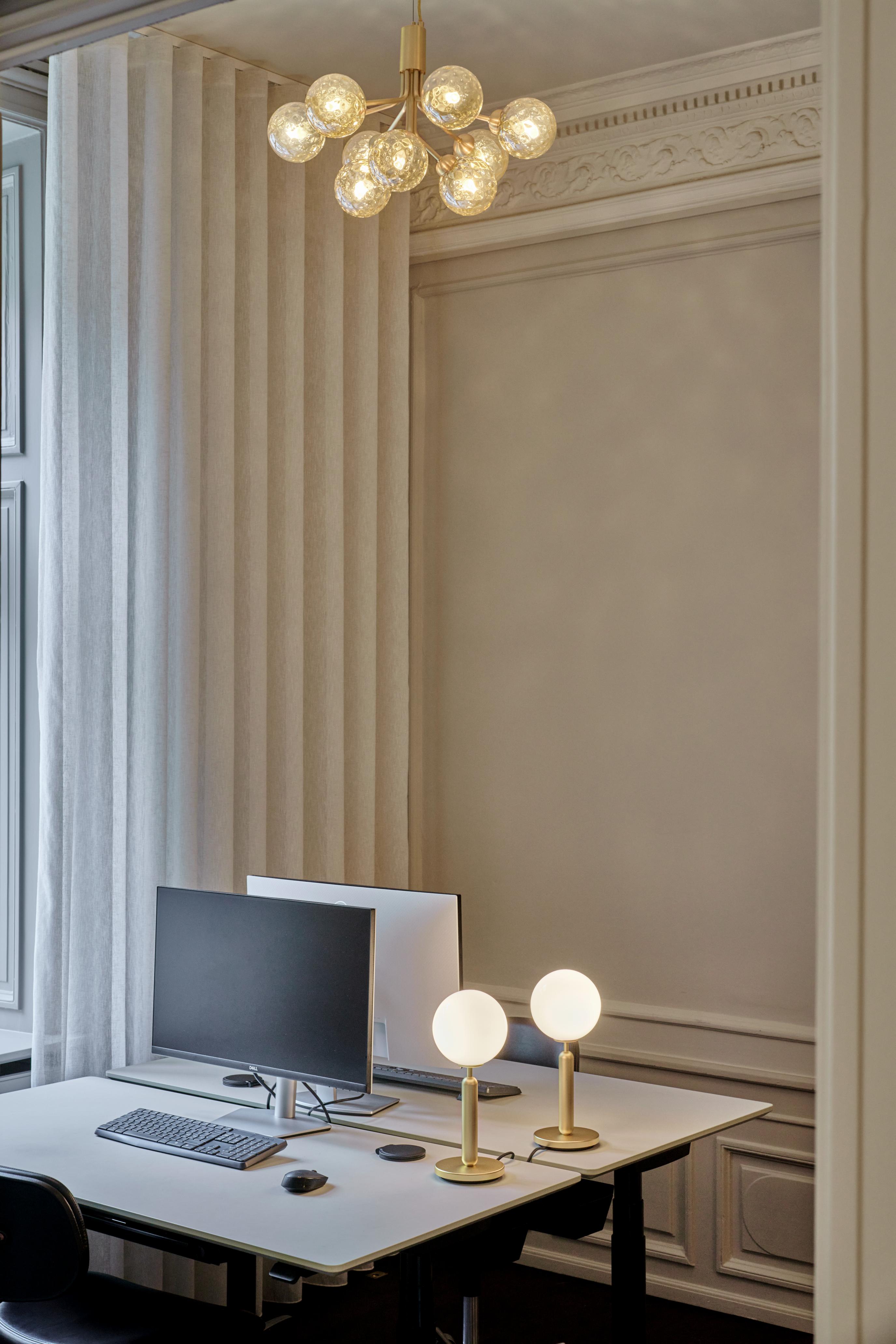 Hanglamp APIALES 9 messing met gouden glas [Antonina] [Amelia spr]